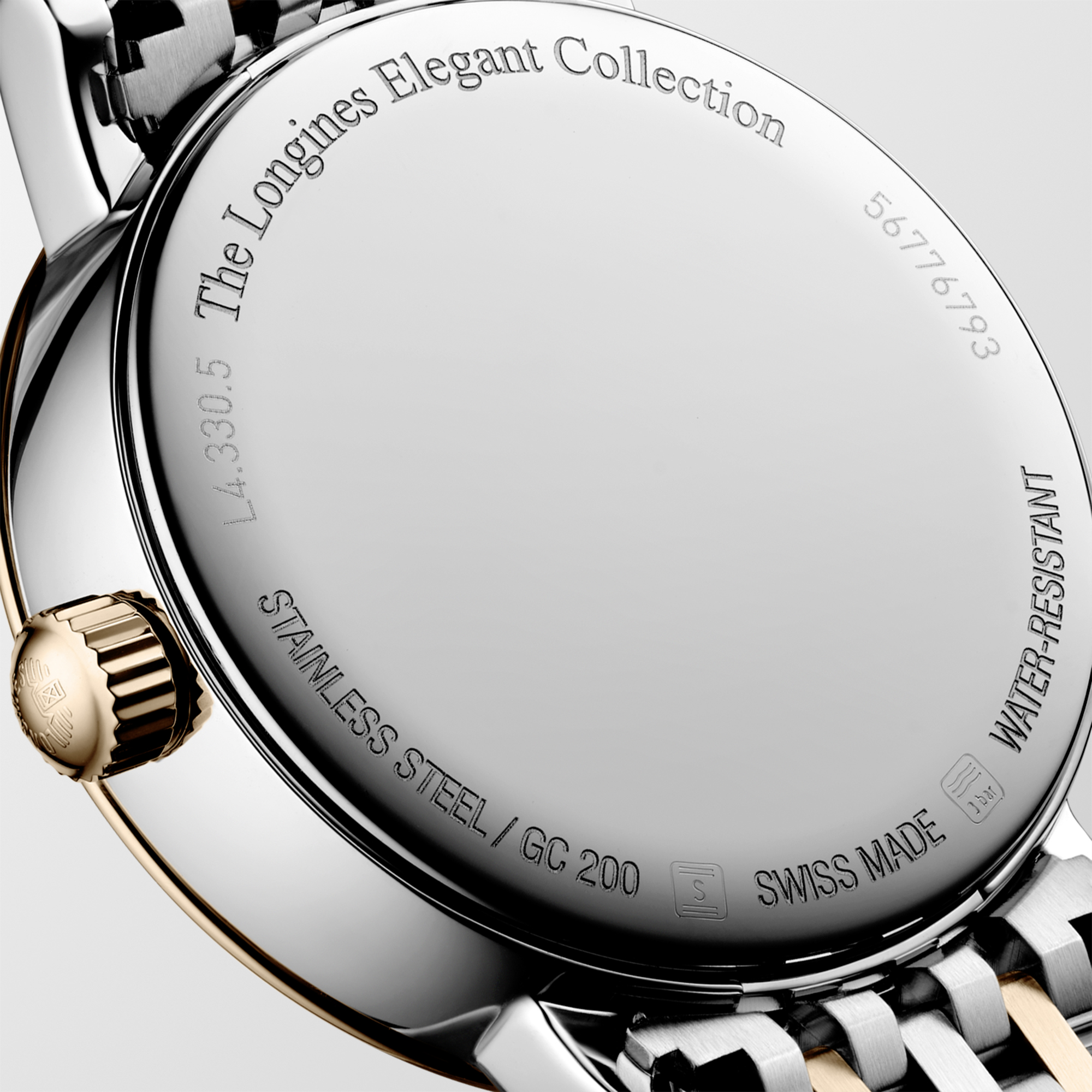 Longines Elegant Collection Moonphase Mother of Pearl Dial Watch, 30mm
