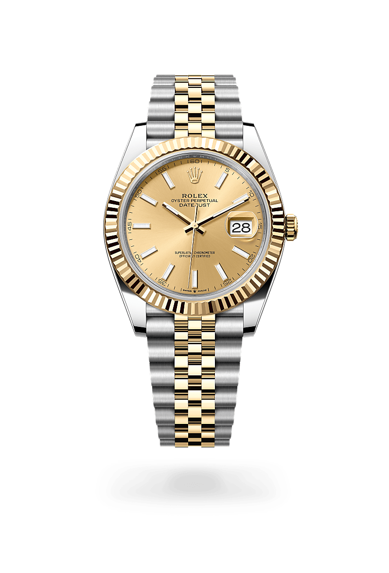 rolex datejust in yellow rolesor - combination of oystersteel and yellow gold, m126333-0010 - ben bridge