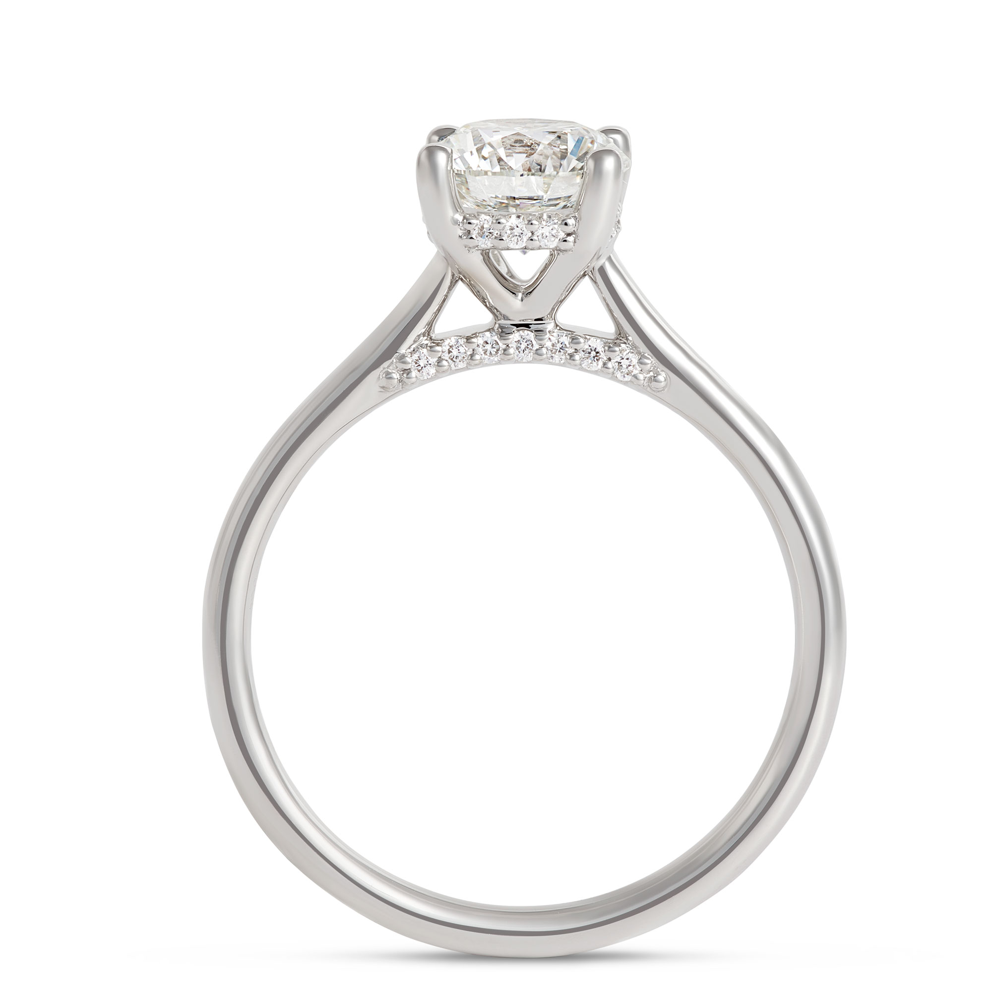 Solitaire Diamond Engagement Ring, Platinum