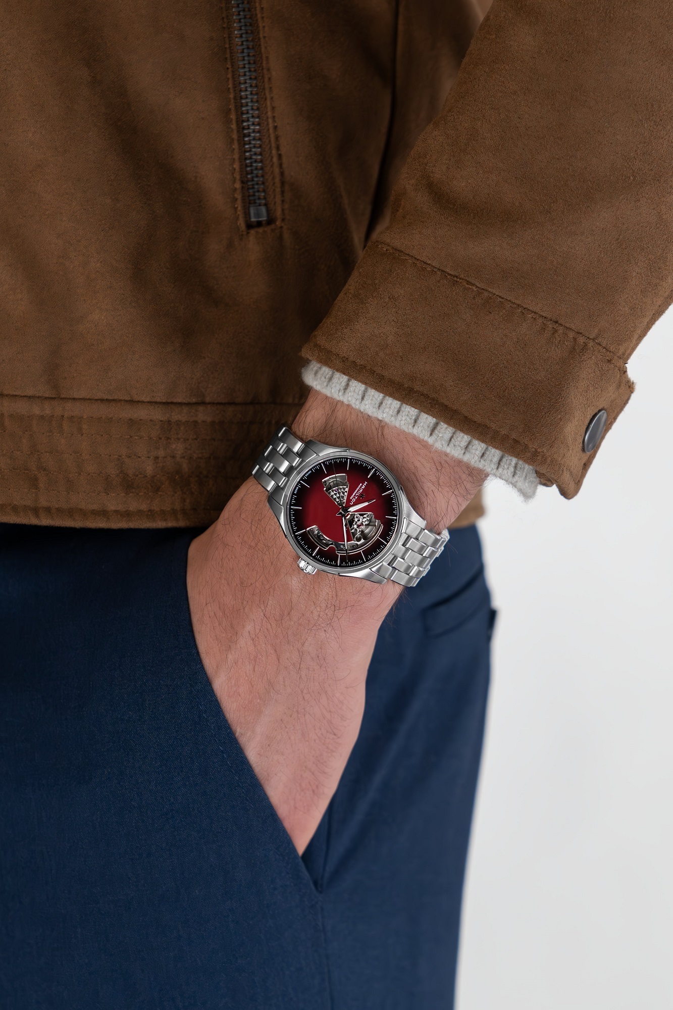 Hamilton Jazzmaster Open Heart Auto Watch Red Dial, 40mm