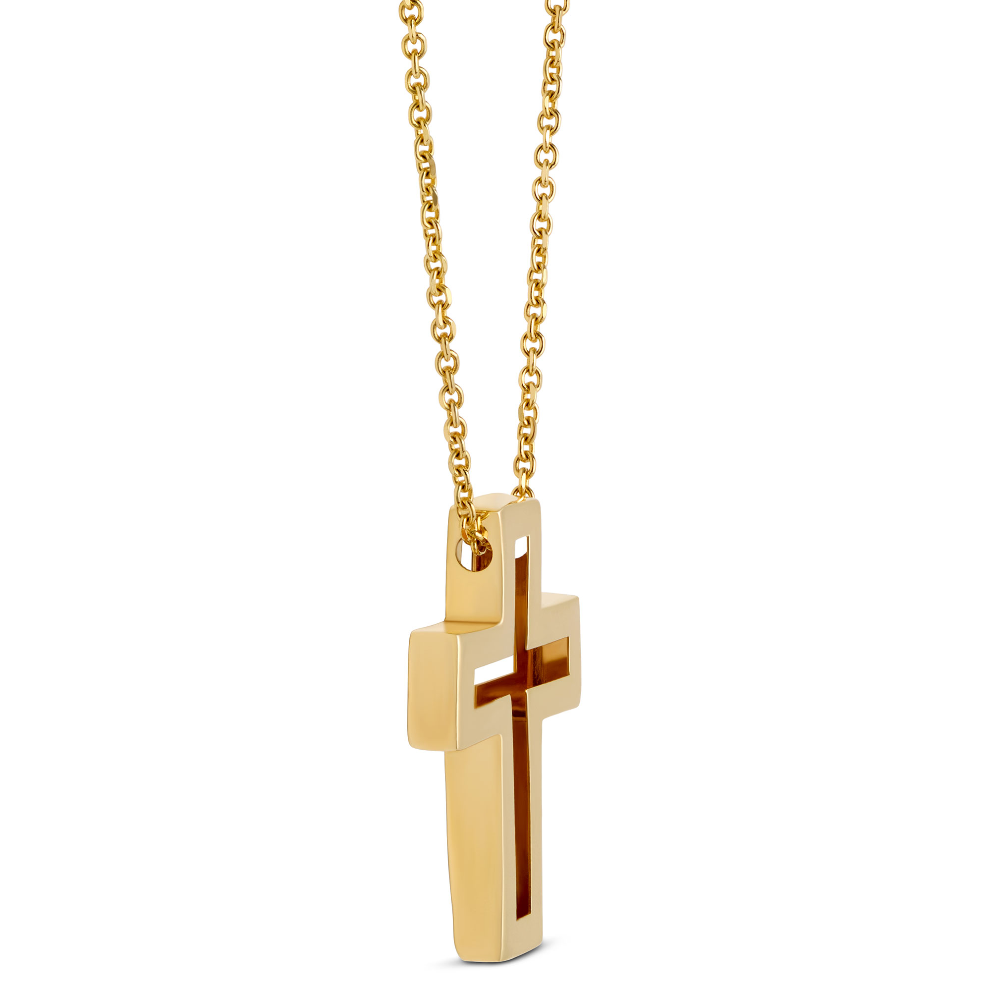 Toscano Cross Pendant, 14K Yellow Gold