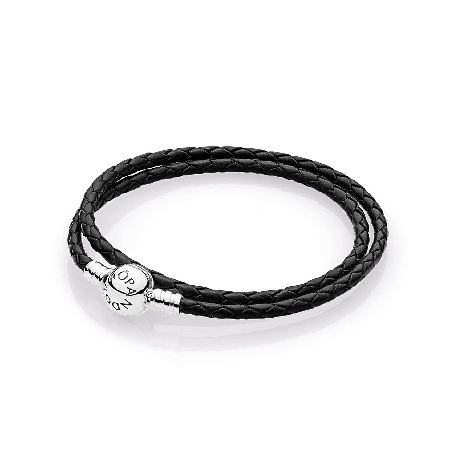 Pandora Black Braided Double-Leather Charm Bracelet | Ben Bridge Jeweler