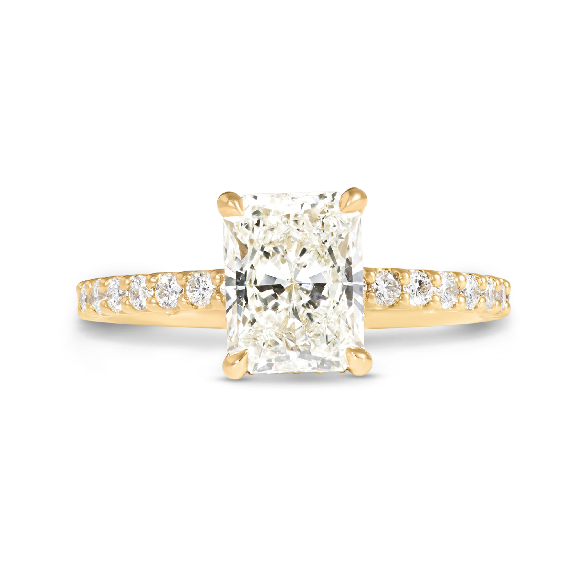 Bella Ponte Radiant Cut Engagement Ring, 18K Yellow Gold