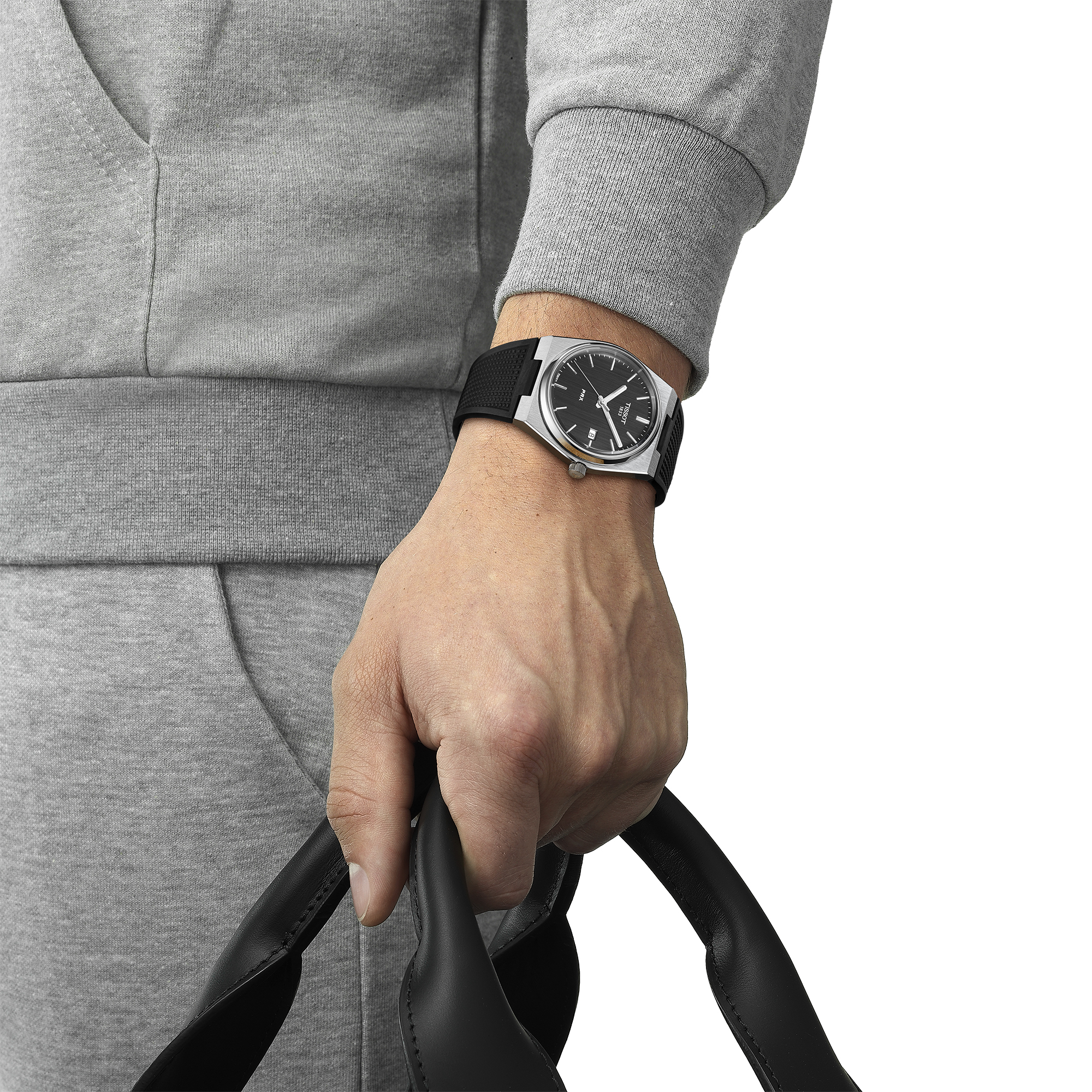 Cronografo Tissot PRX con Quadrante Bianco e Cinturino in Acciaio