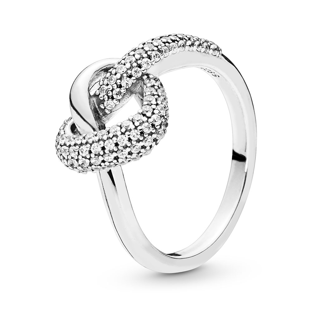 Pandora Knotted Heart CZ Ring 