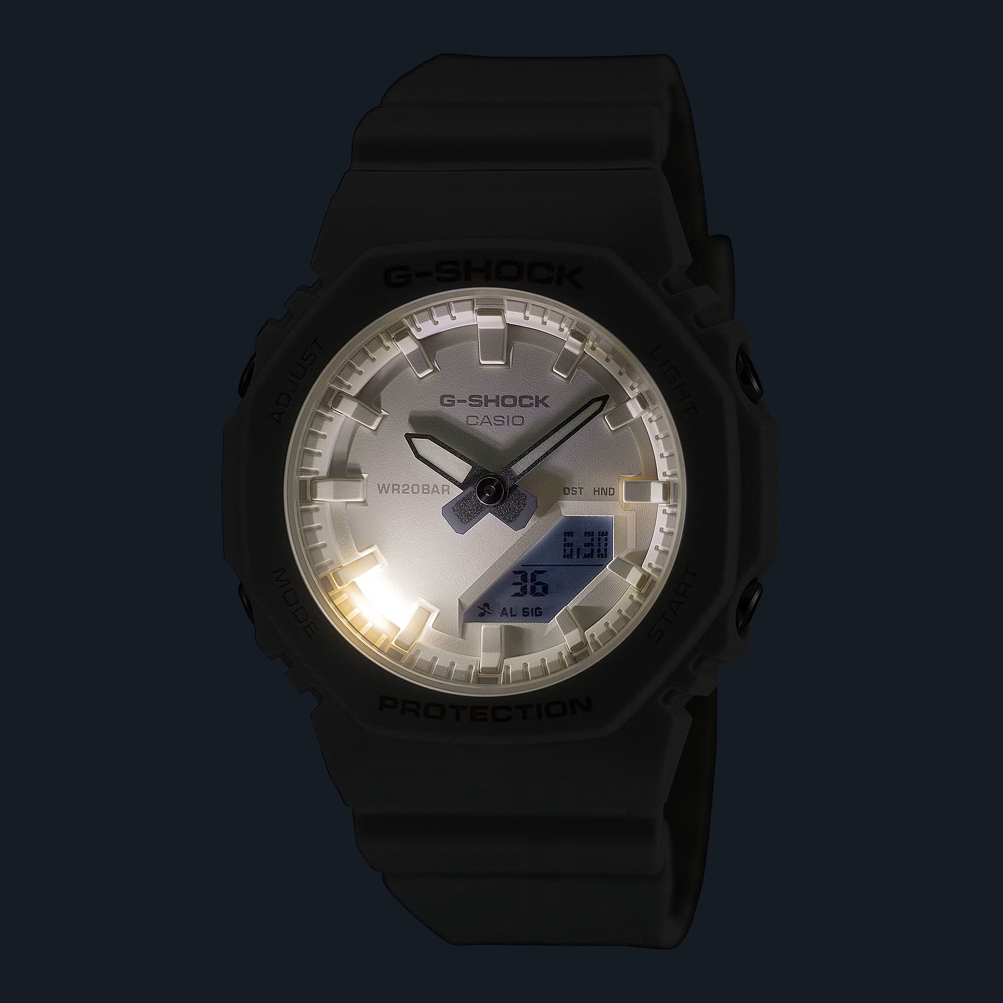 G-Shock Women White Dial Watch, 40.2mm