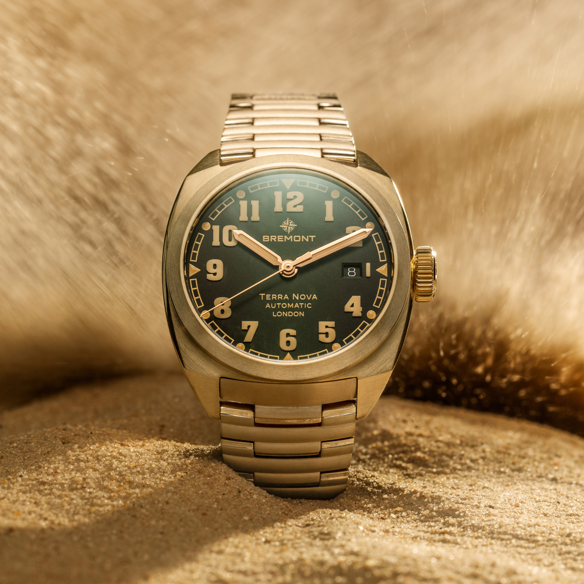 Bremont Terra Nova Date Bronze Green Dial Watch, 40.5mm