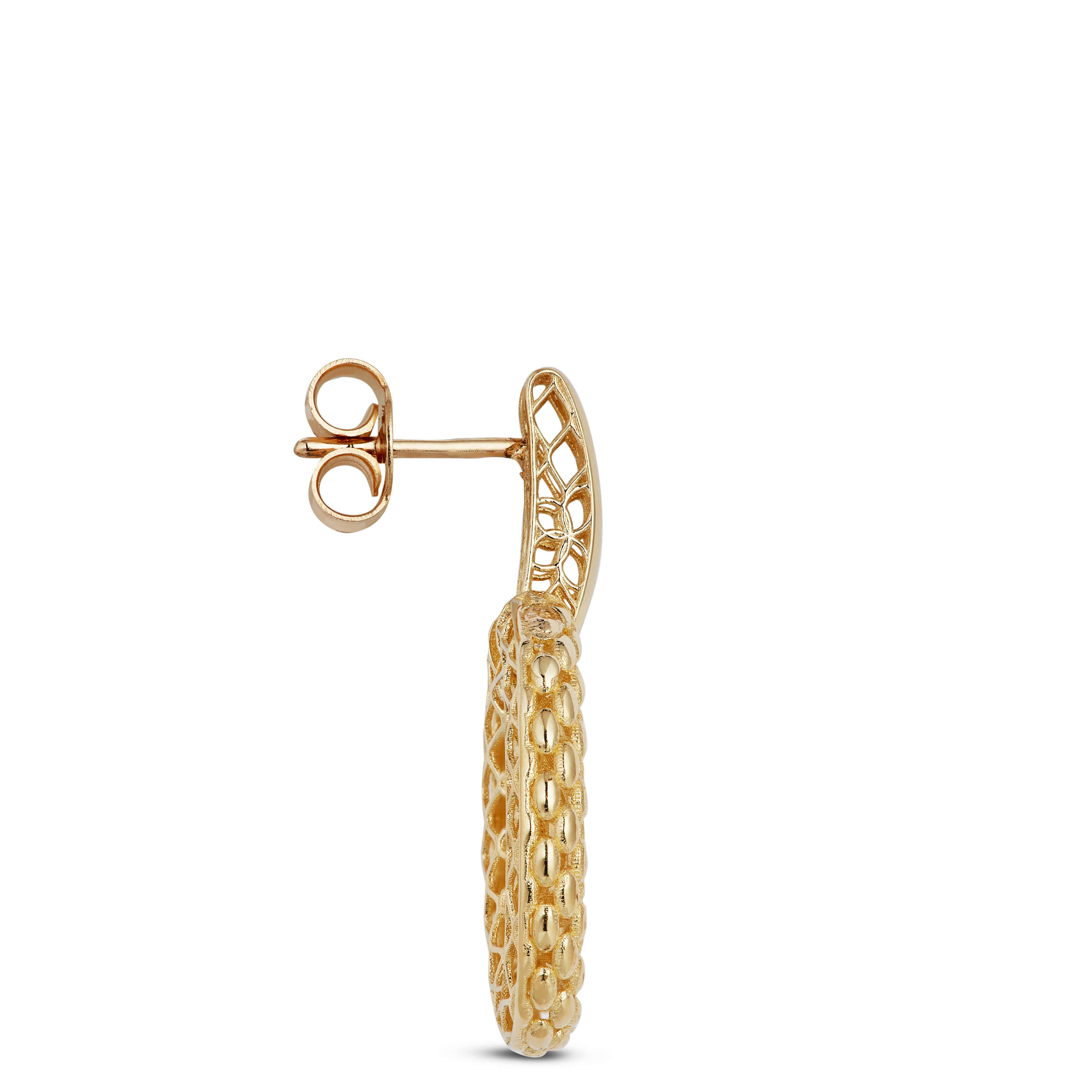 Toscano Oval Doorknocker Drop Earrings, 14K Yellow Gold