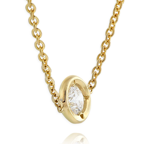 Roberto Coin 18K Yellow Gold Diamonds By The Inch Single Station Necklace