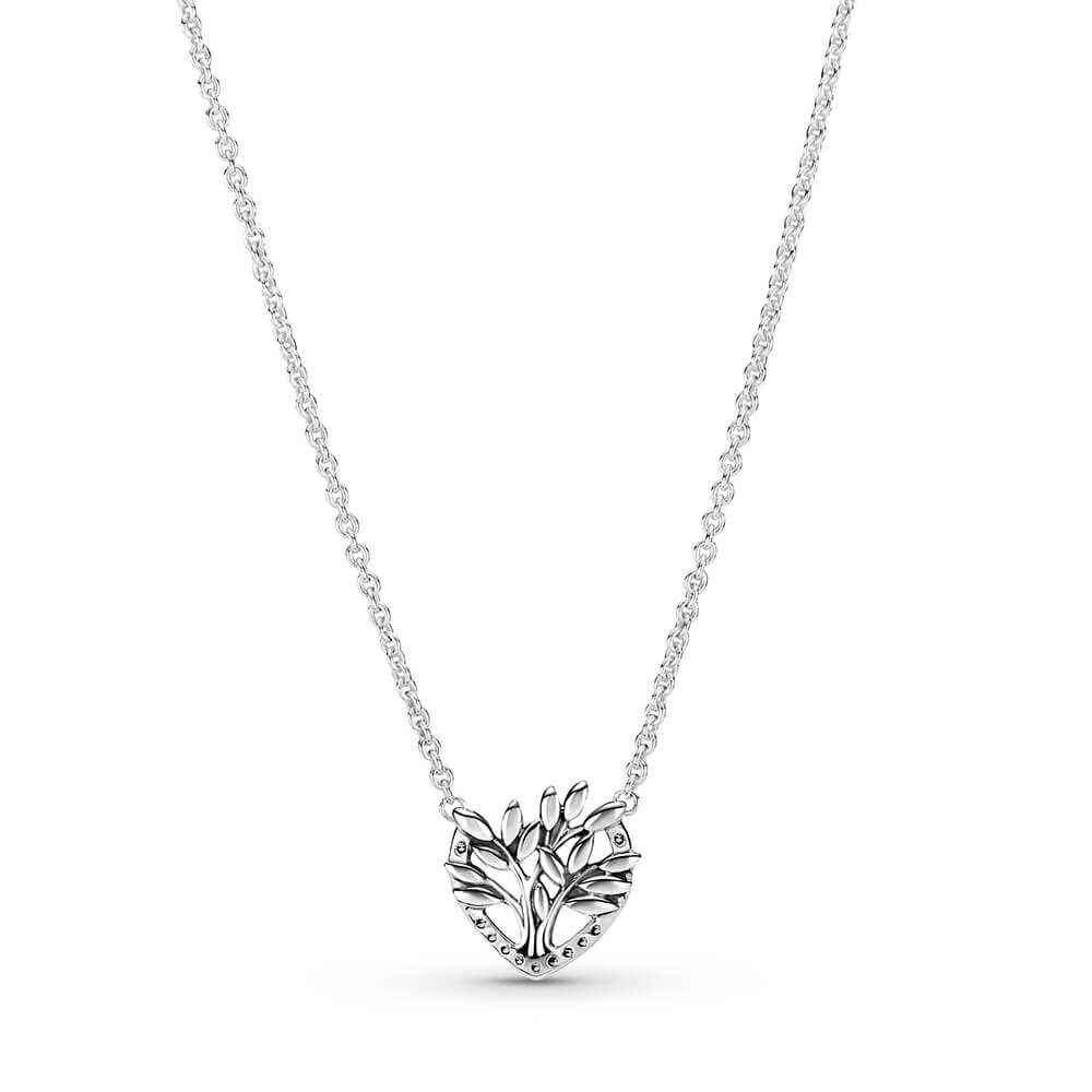 Pandora Heart Family Tree CZ Collier Necklace