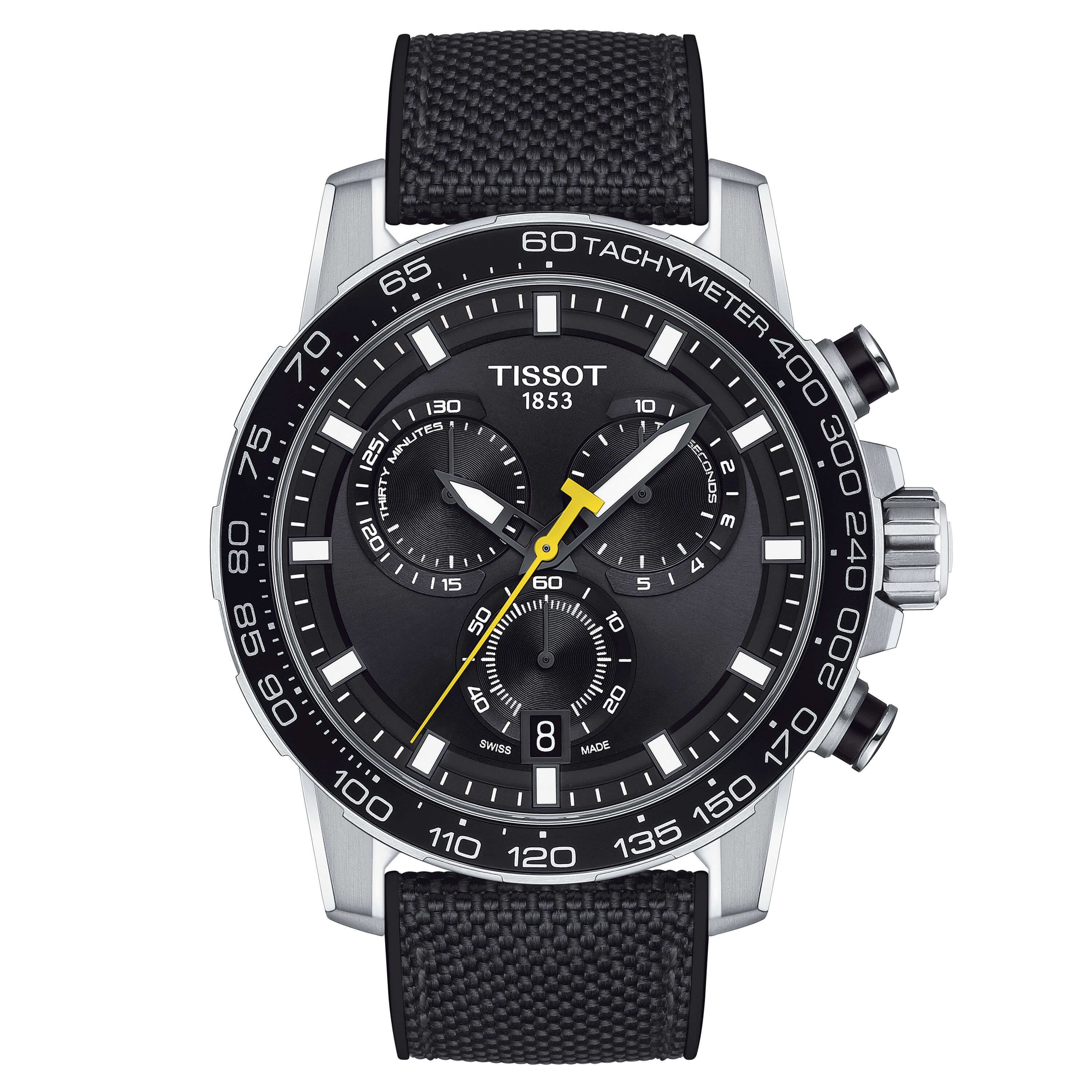 Tissot Supersport Chrono Black Steel Quartz Watch, 45.5mm