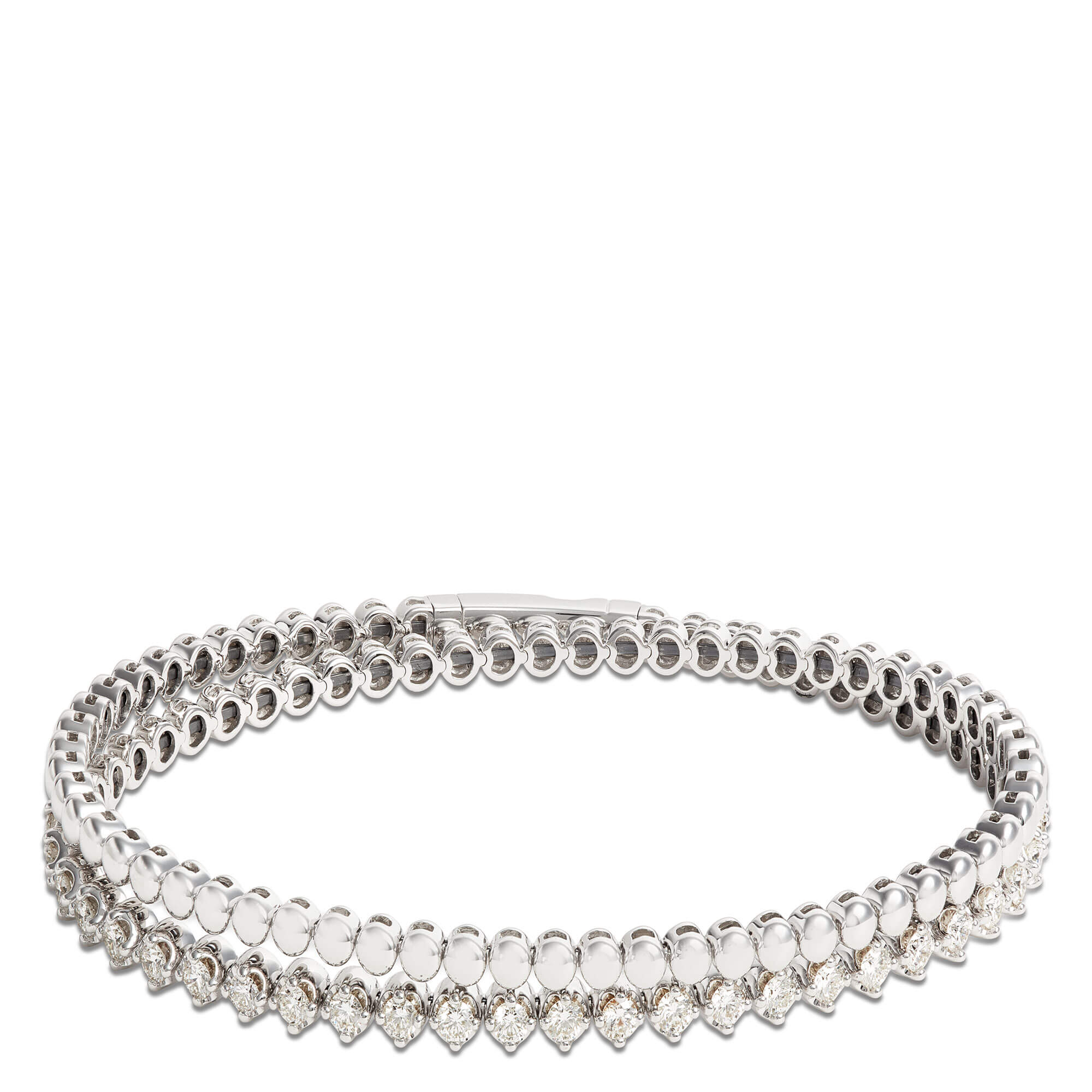 Ben Bridge Jewelers Women's Rose & White Gold Diamond Bangle Bracelet