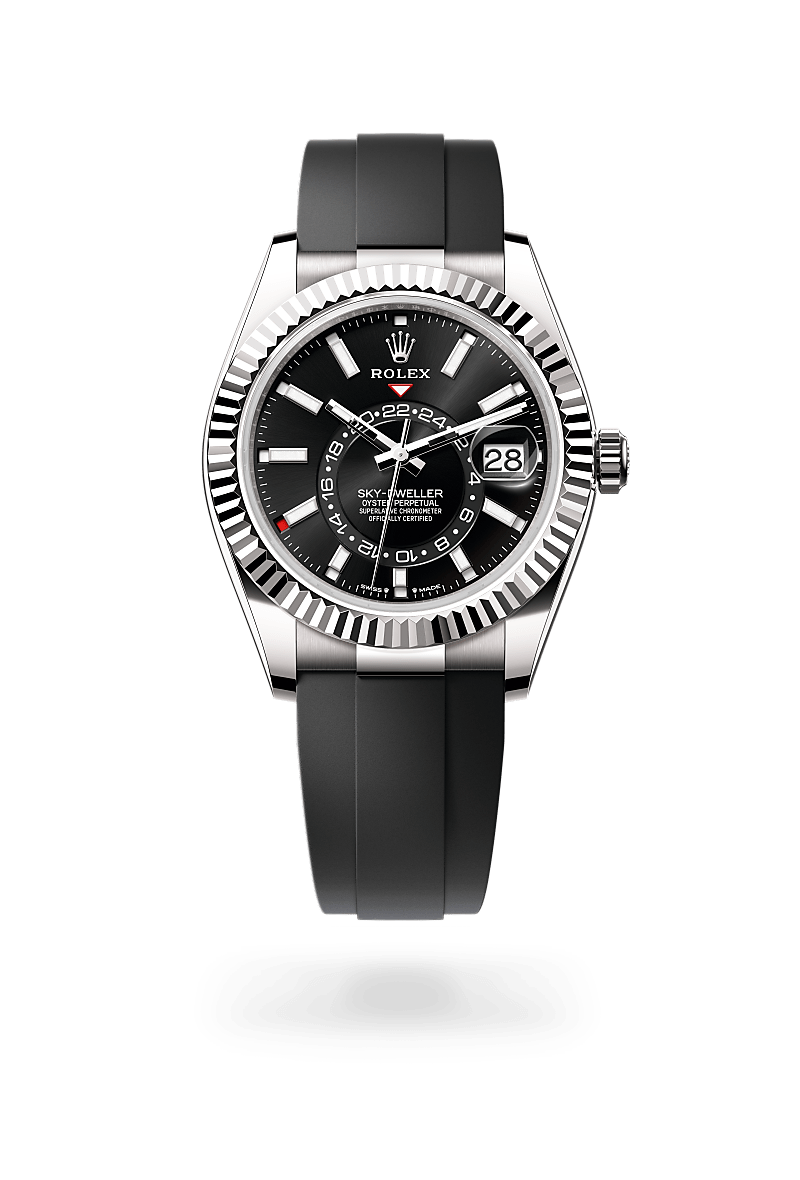 rolex sky-dweller in 18 ct white gold, m336239-0002 - ben bridge