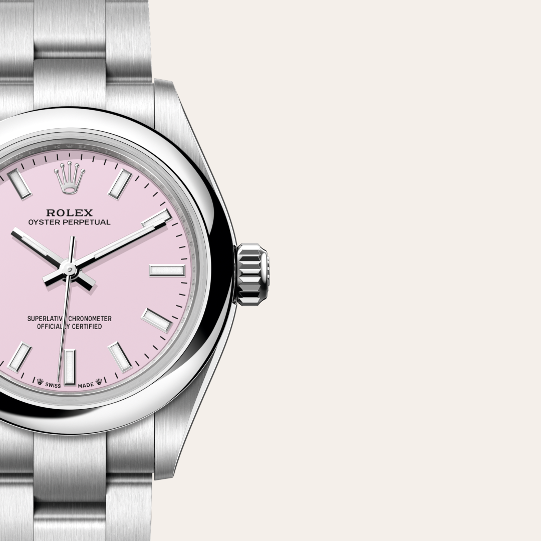 rolex oyster perpetual in oystersteel, m276200-0009 - watch dial - ben bridge