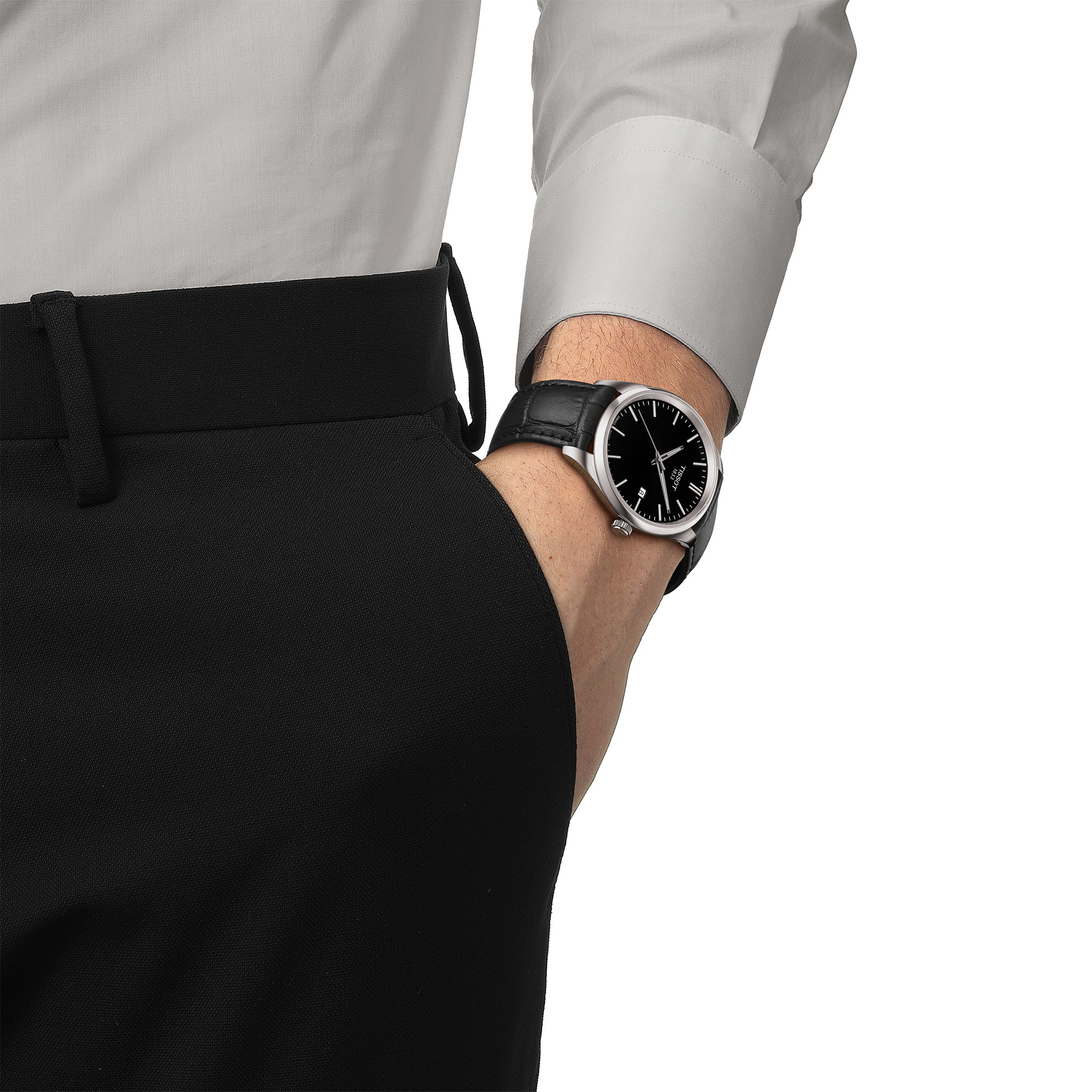 TISSOT PR 100 Black Dial Watch, 40mm
