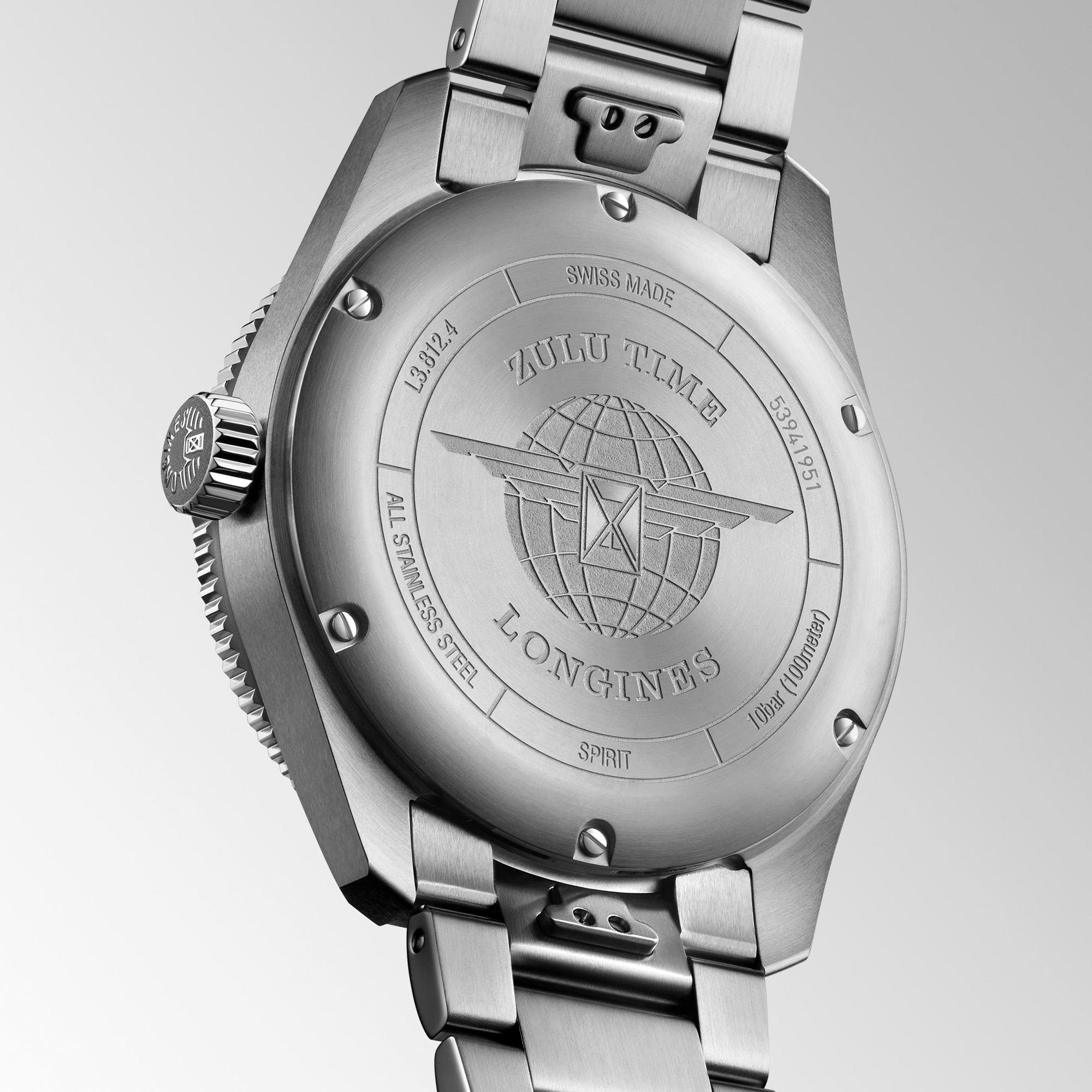 Longines Spirit Zulu Gray Dial Watch, 42mm