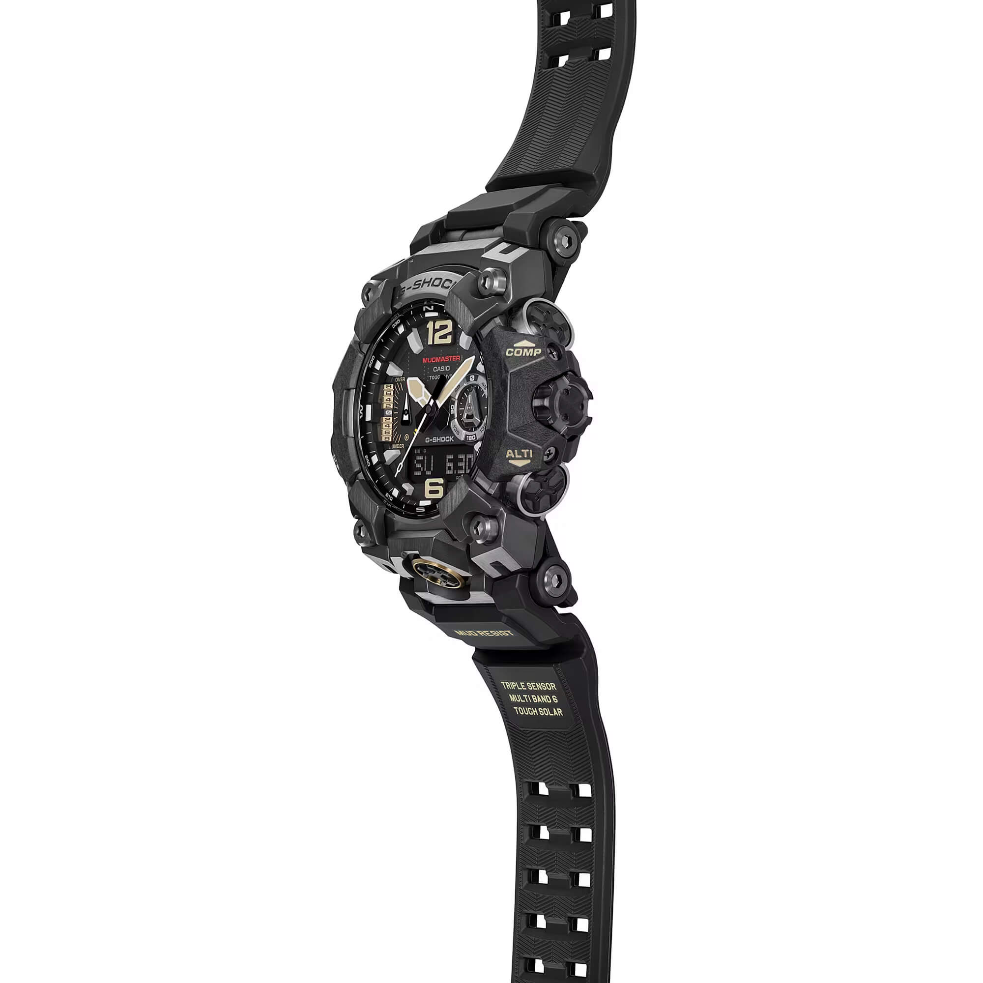 G-Shock Master of G-Land Mudmaster Watch Black Dial Black Resin Strap, 58.7mm