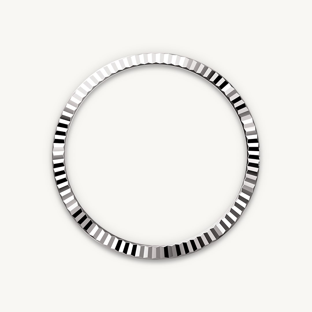 rolex datejust in white rolesor - combination of oystersteel and white gold, m126234-0071 - fluted bezel - ben bridge
