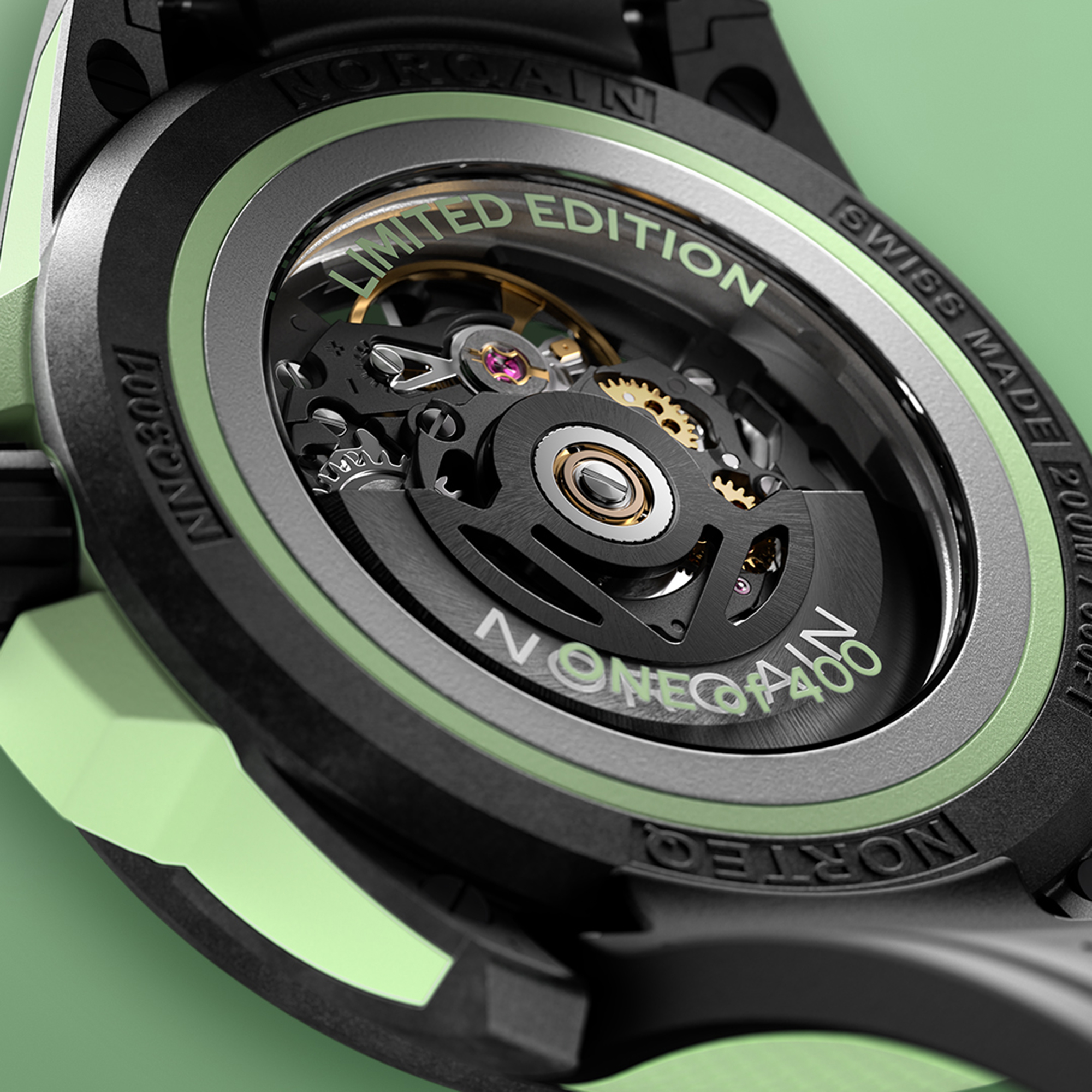 NORQAIN Independence Wild ONE Skeleton Dial Watch, 39mm