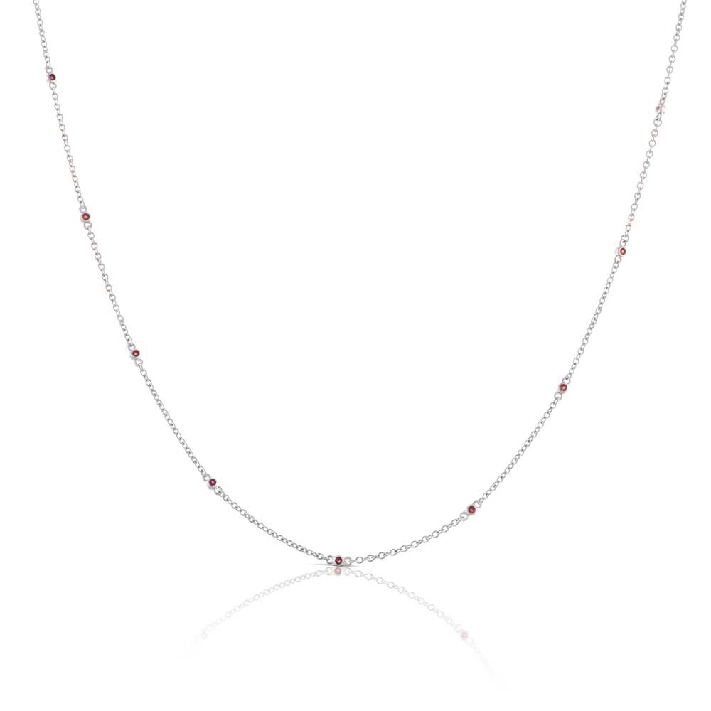 Bezel Set Ruby Necklace 14K | Ben 