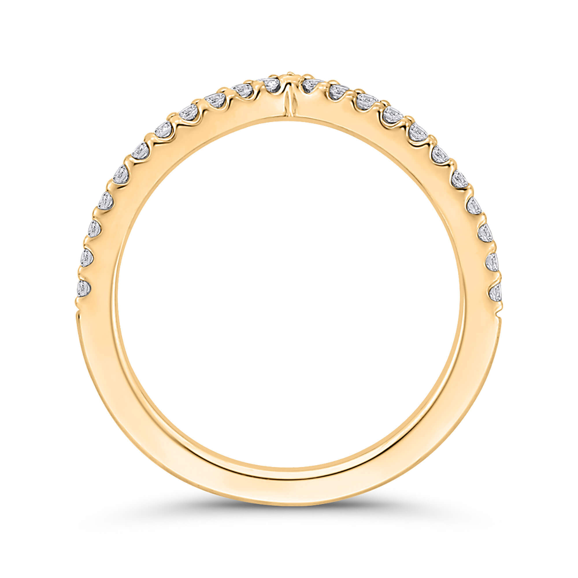 Bella Ponte Chevron Diamond Band, 14K Yellow Gold