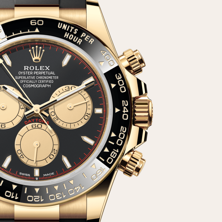 rolex cosmograph daytona in 18 ct yellow gold, m126518ln-0004 - watch dial - ben bridge