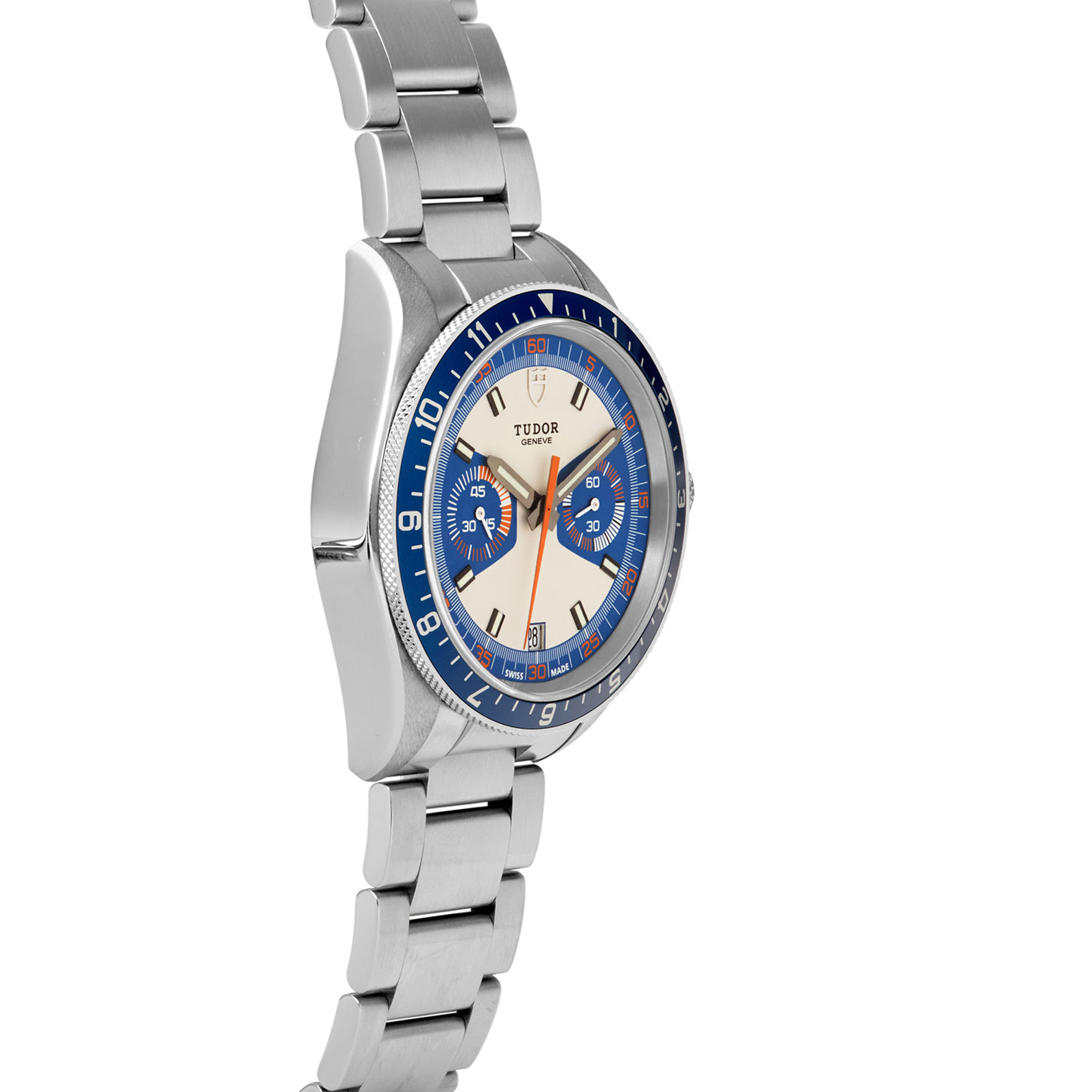 Pre-Owned TUDOR Heritage Chrono Blue Watch Steel Case Opaline Dial, 42mm