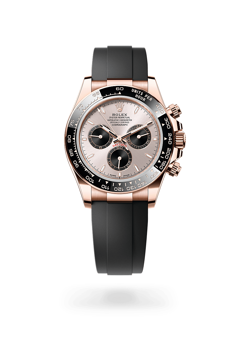 rolex cosmograph daytona in 18 ct everose gold, m126515ln-0006 - ben bridge