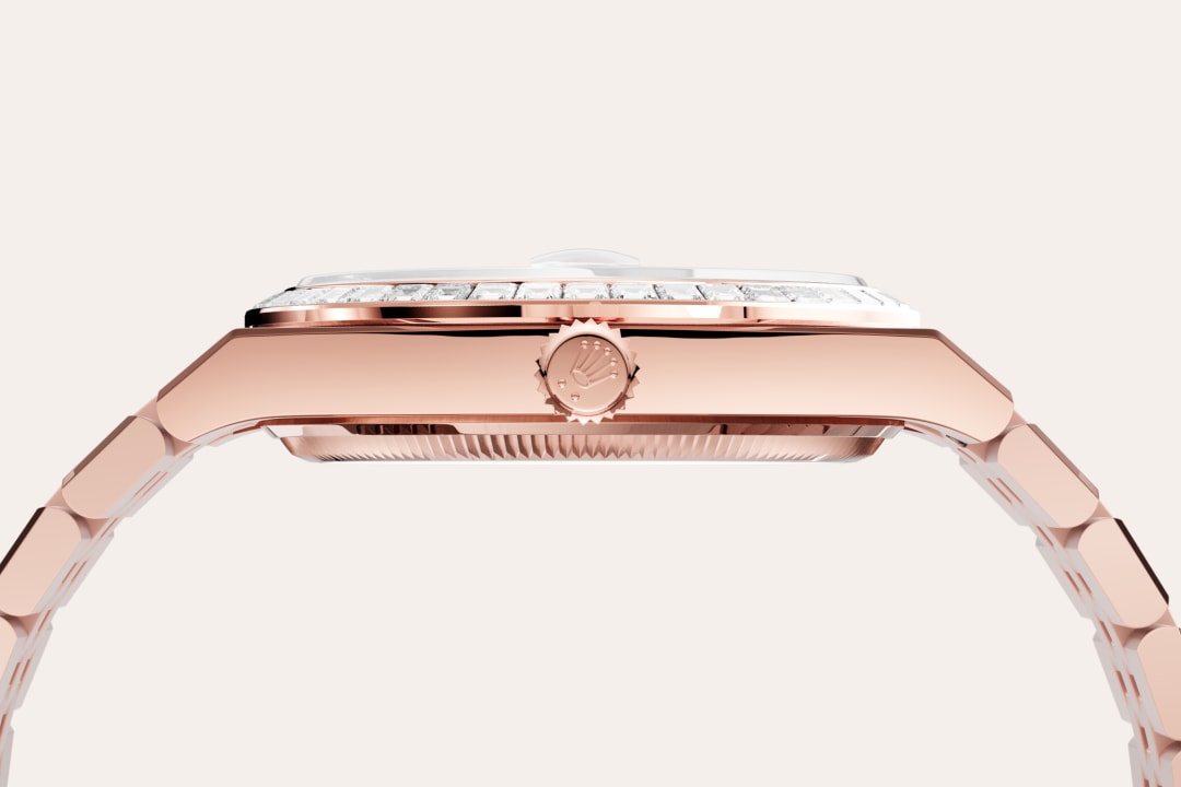 rolex land-dweller in 18 ct everose gold, m127285tbr-0002 - 18 ct everose gold - ben bridge