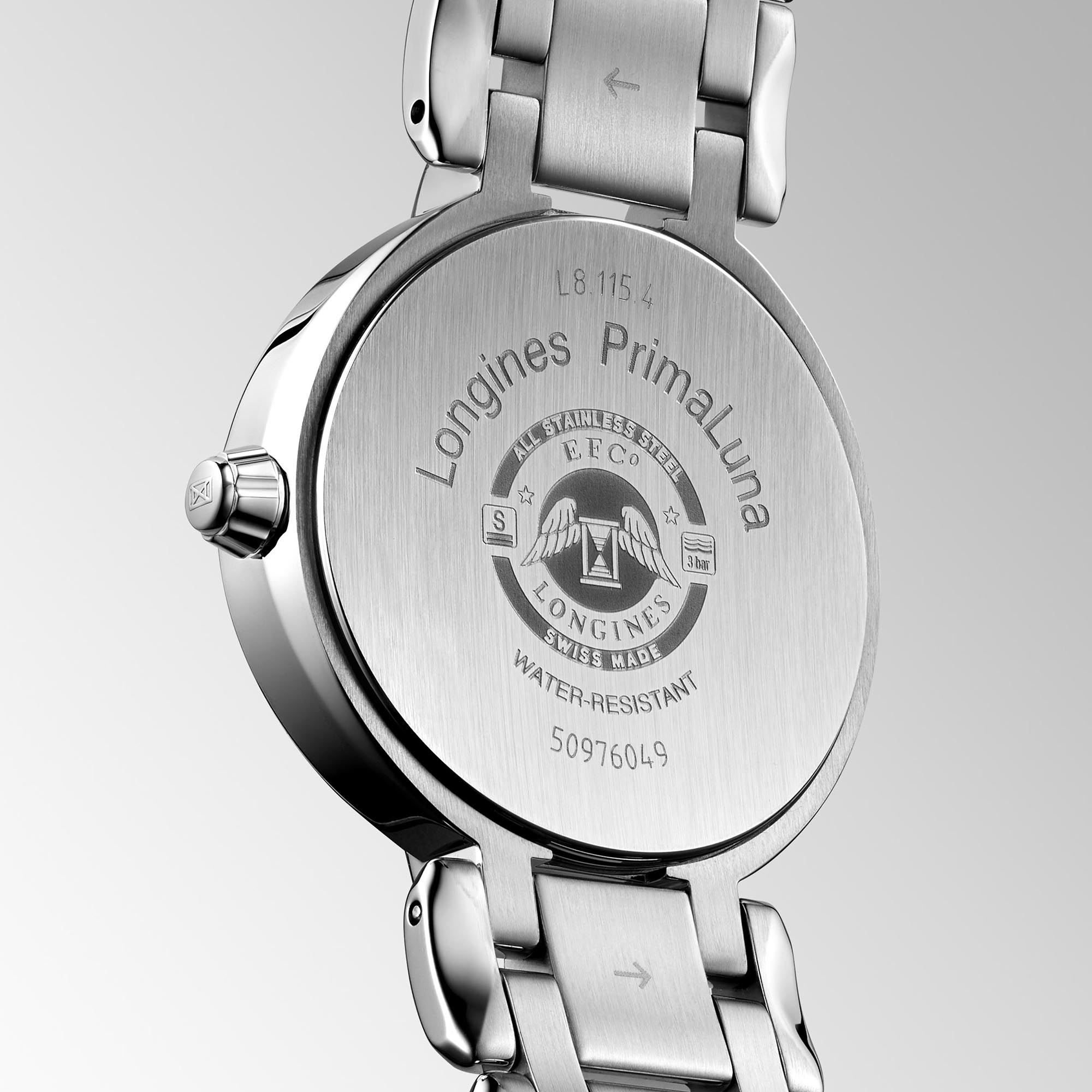 Longines PrimaLuna Moonphase White Dial Watch, 30.5mm