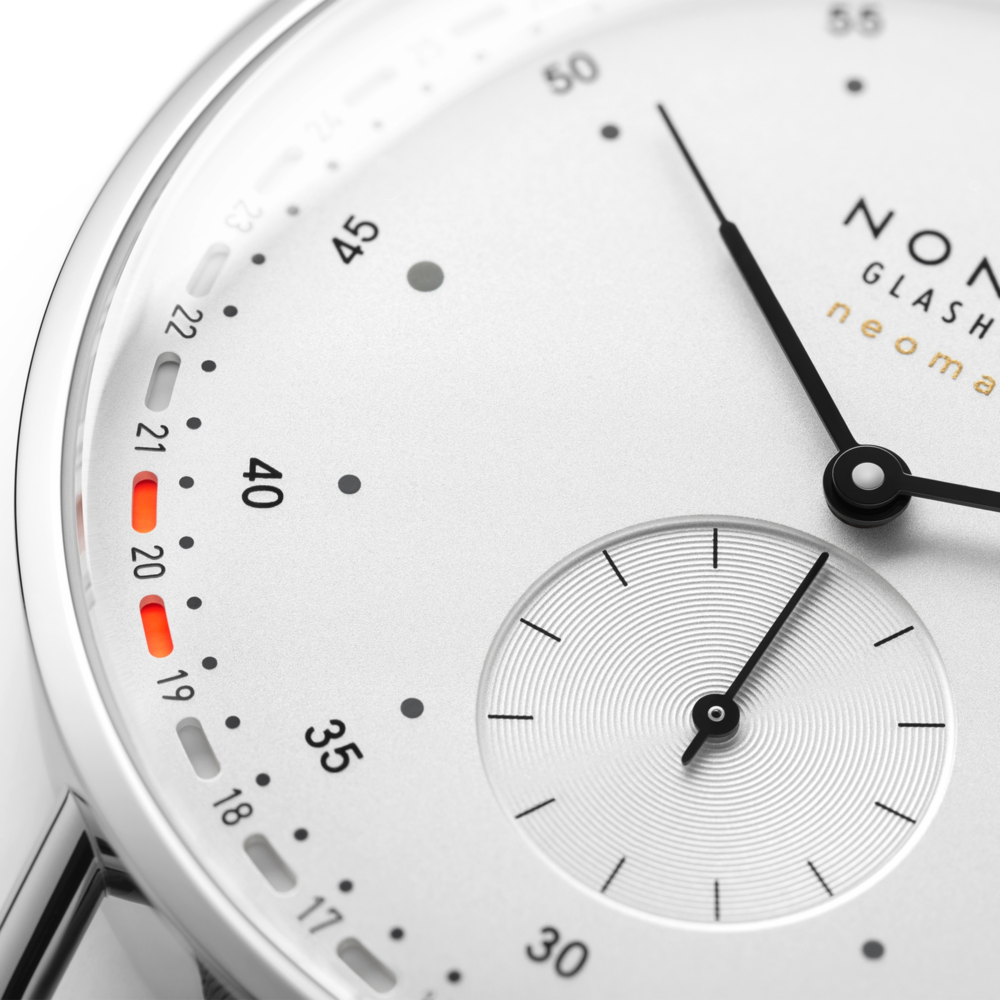 NOMOS Metro Neomatik 41 Update White Silver Dial Watch, 40.5mm