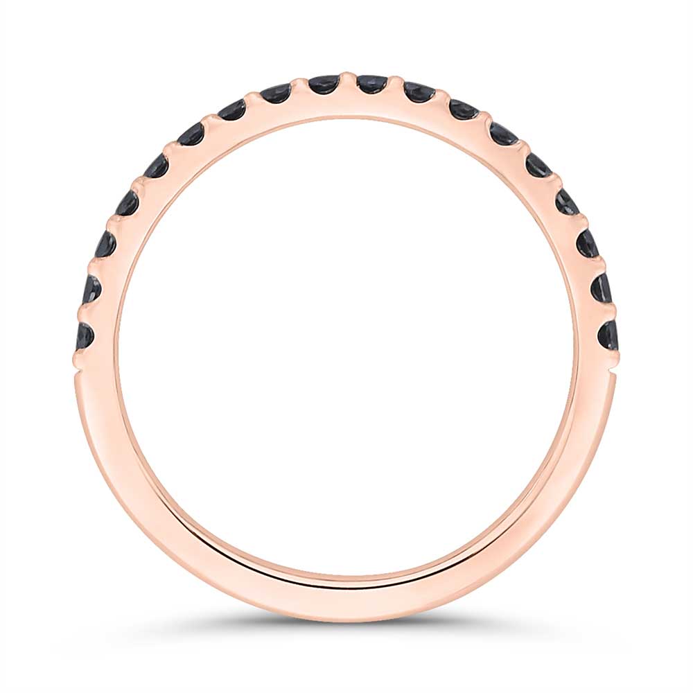 Bella Ponte Rose Gold Black Diamond Band 14K