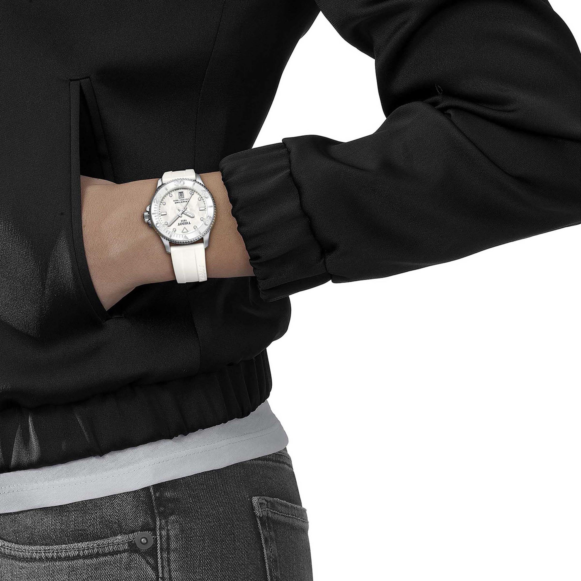 TISSOT Seastar 1000 White Dial Watch, 36mm