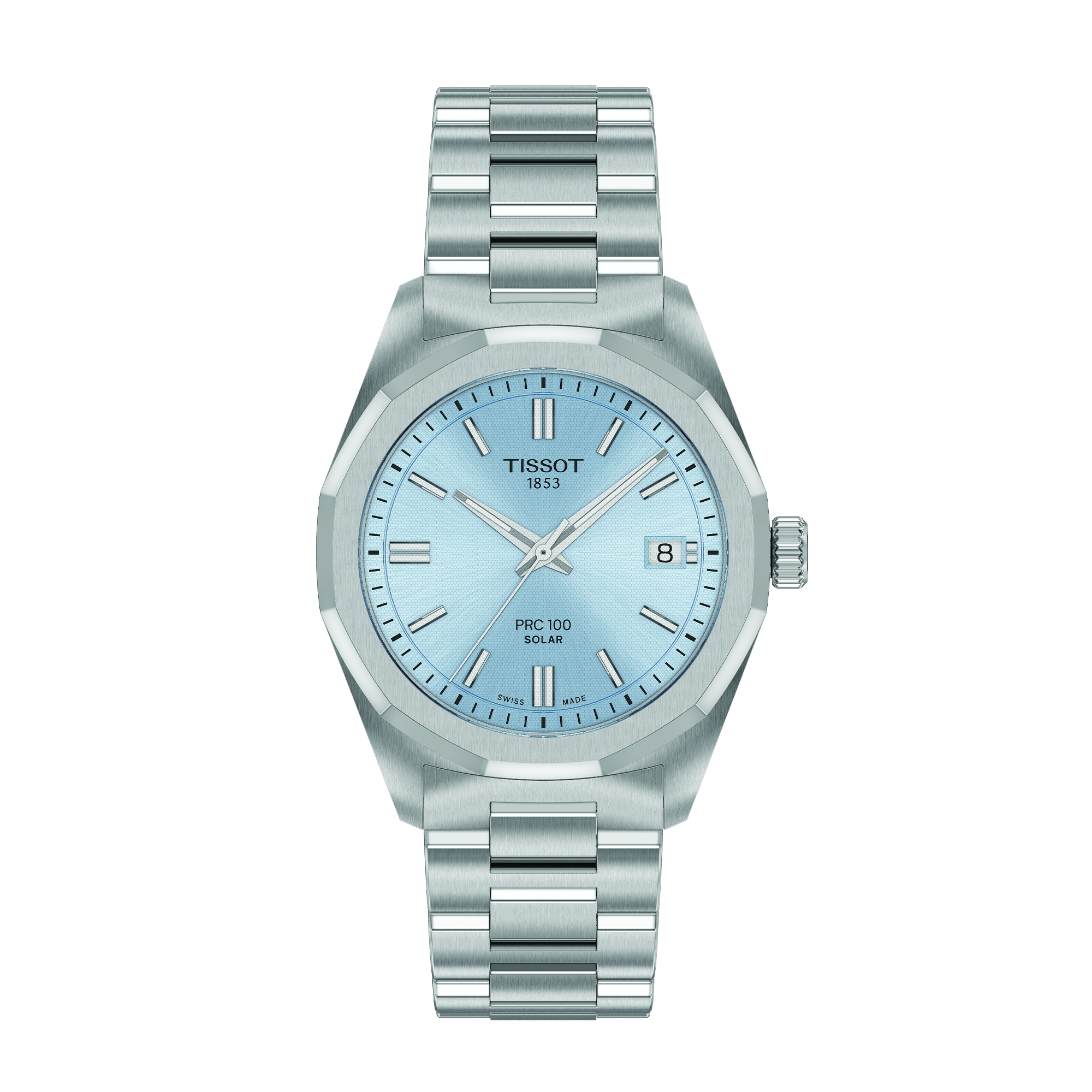 TISSOT PRC 100 Solar Blue Dial Watch, 34mm