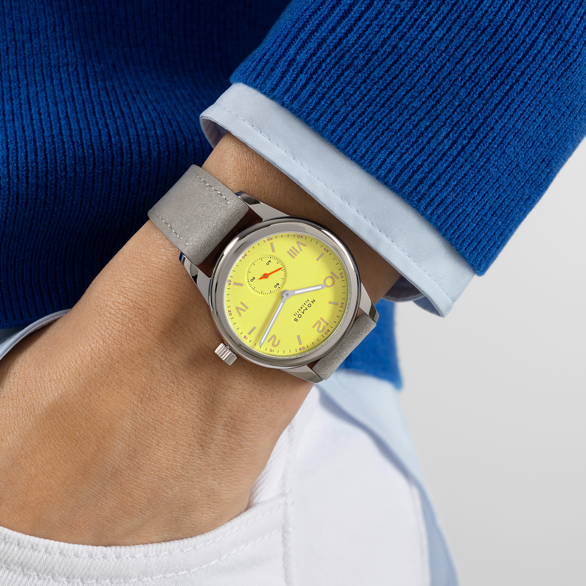 NOMOS Club Campus Starlight Yellow Dial Watch, 36mm
