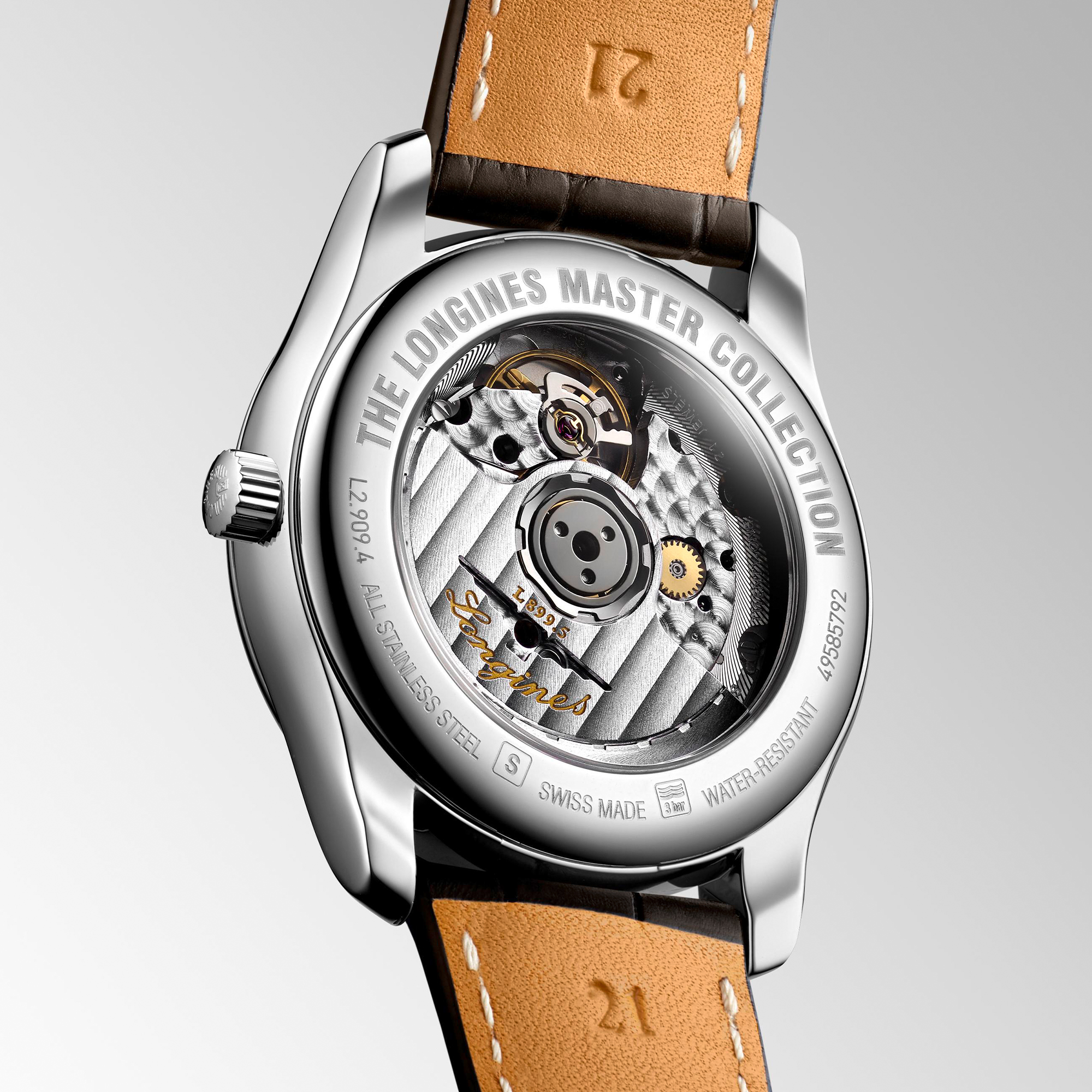 Longines Master Moonphase White Dial Watch, 40mm