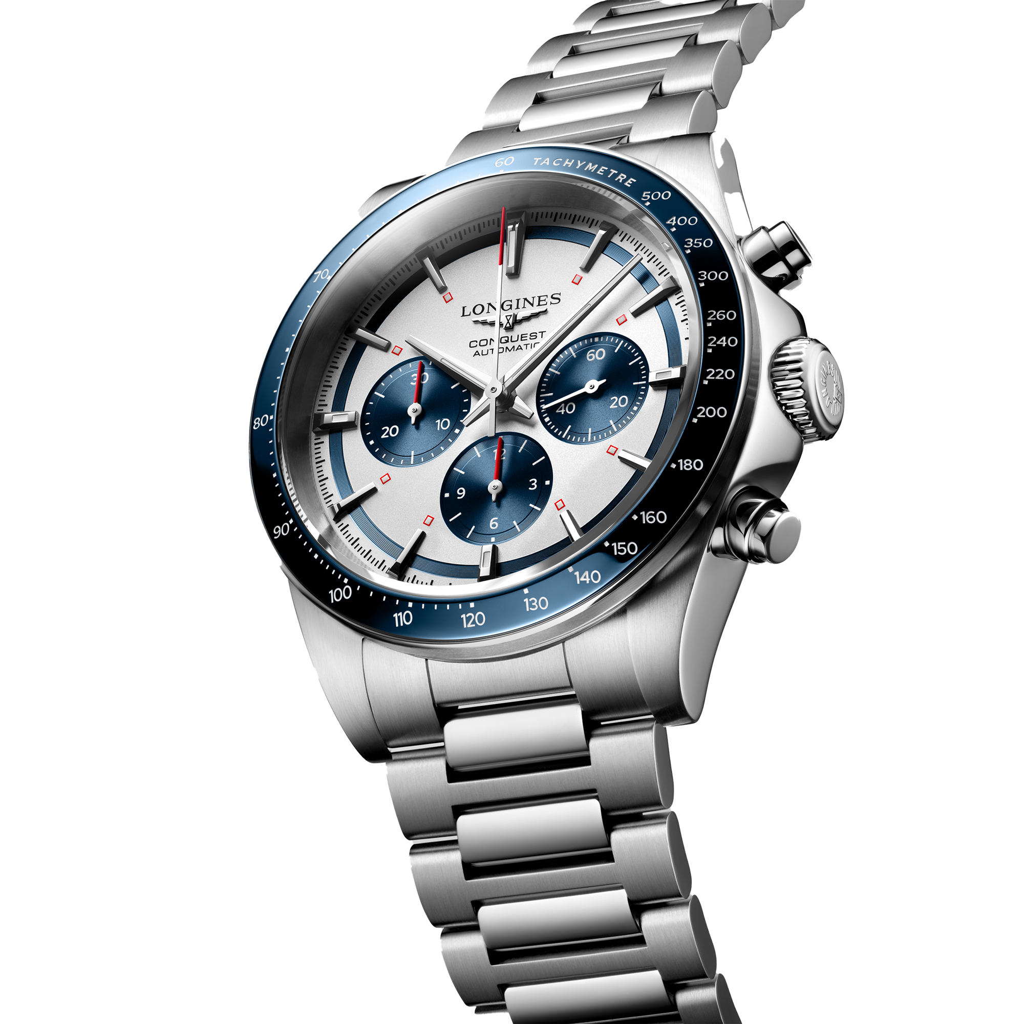 Longines Conquest Matt Silver Dial Watch, 42mm