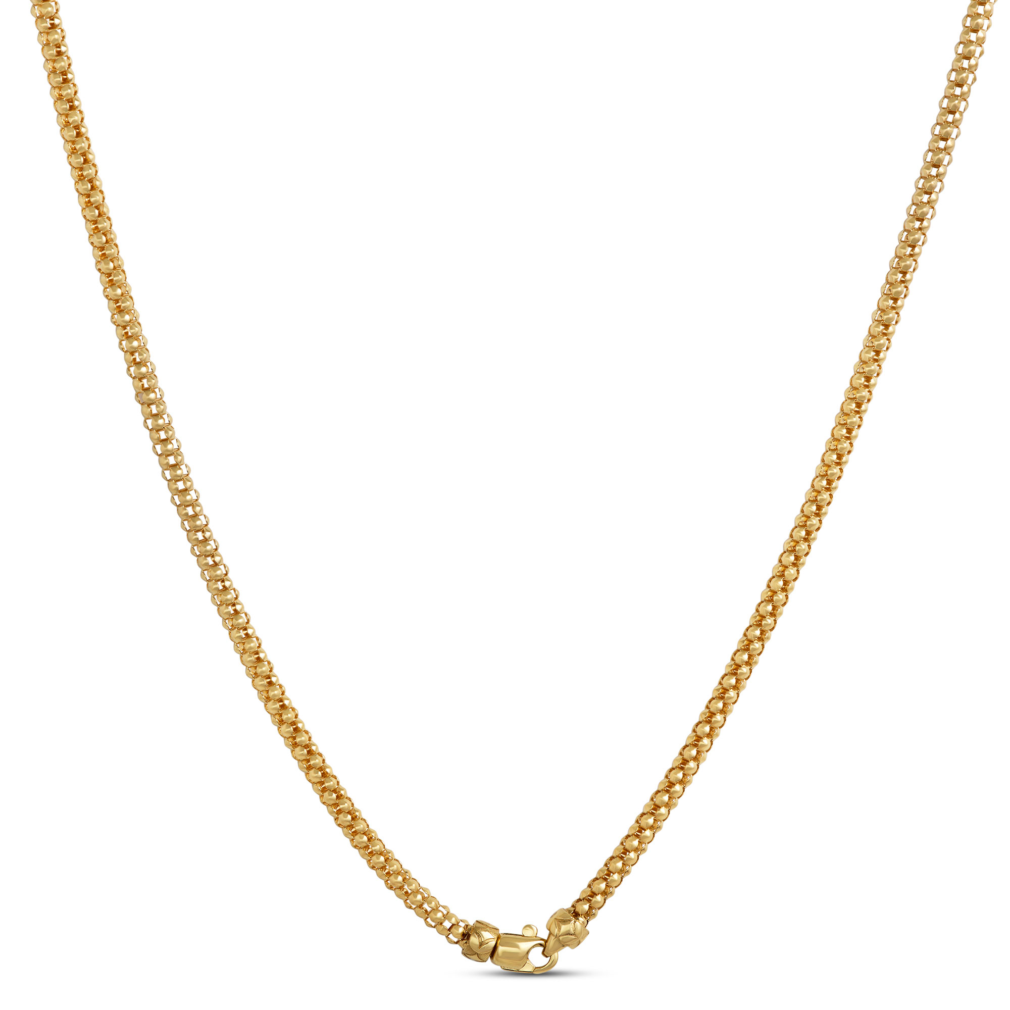 Toscano Popcorn Necklace, &frac12; Carat Total Weight, 18K Yellow Gold