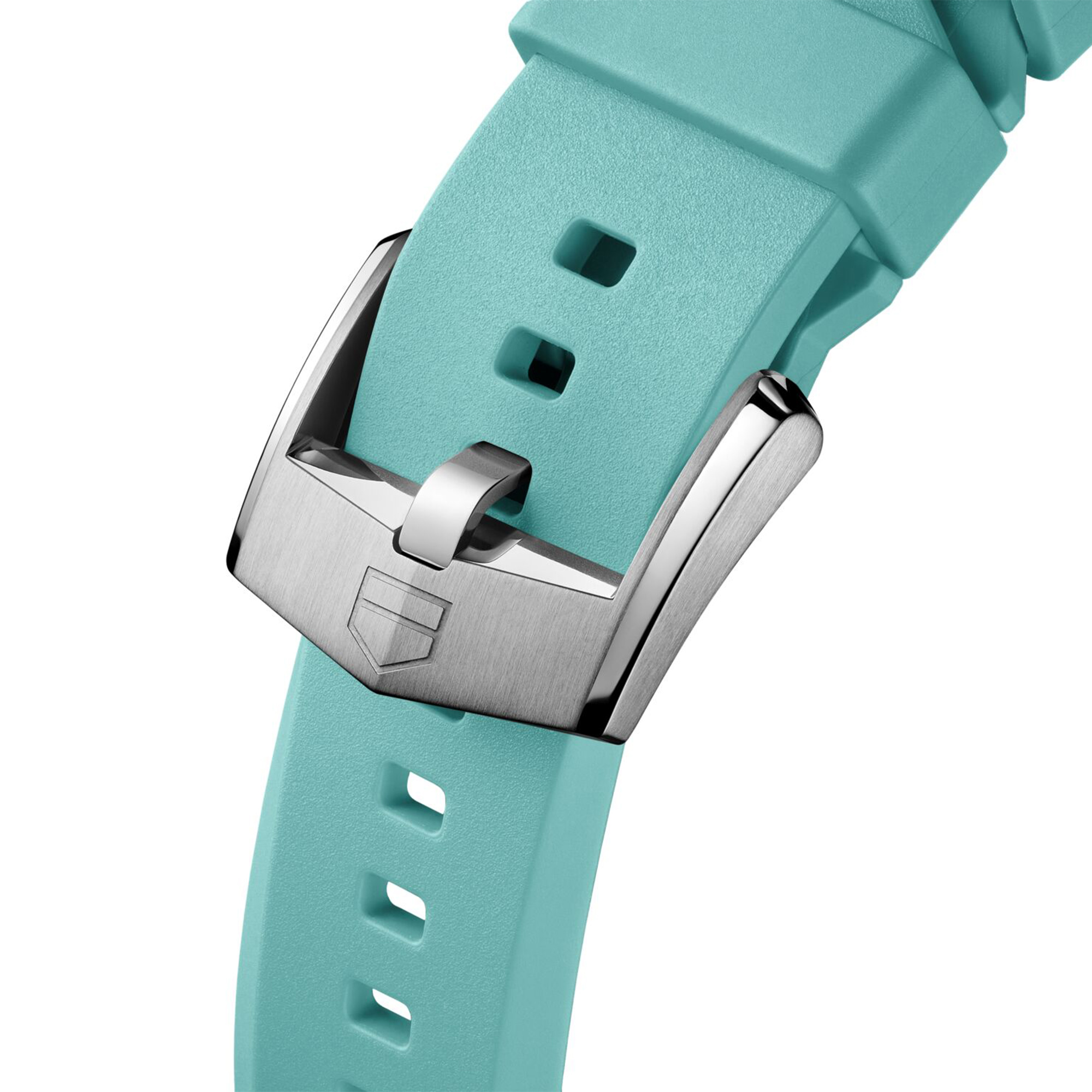 TAG Heuer Calibre E5 Light Blue Rubber Strap, 40mm