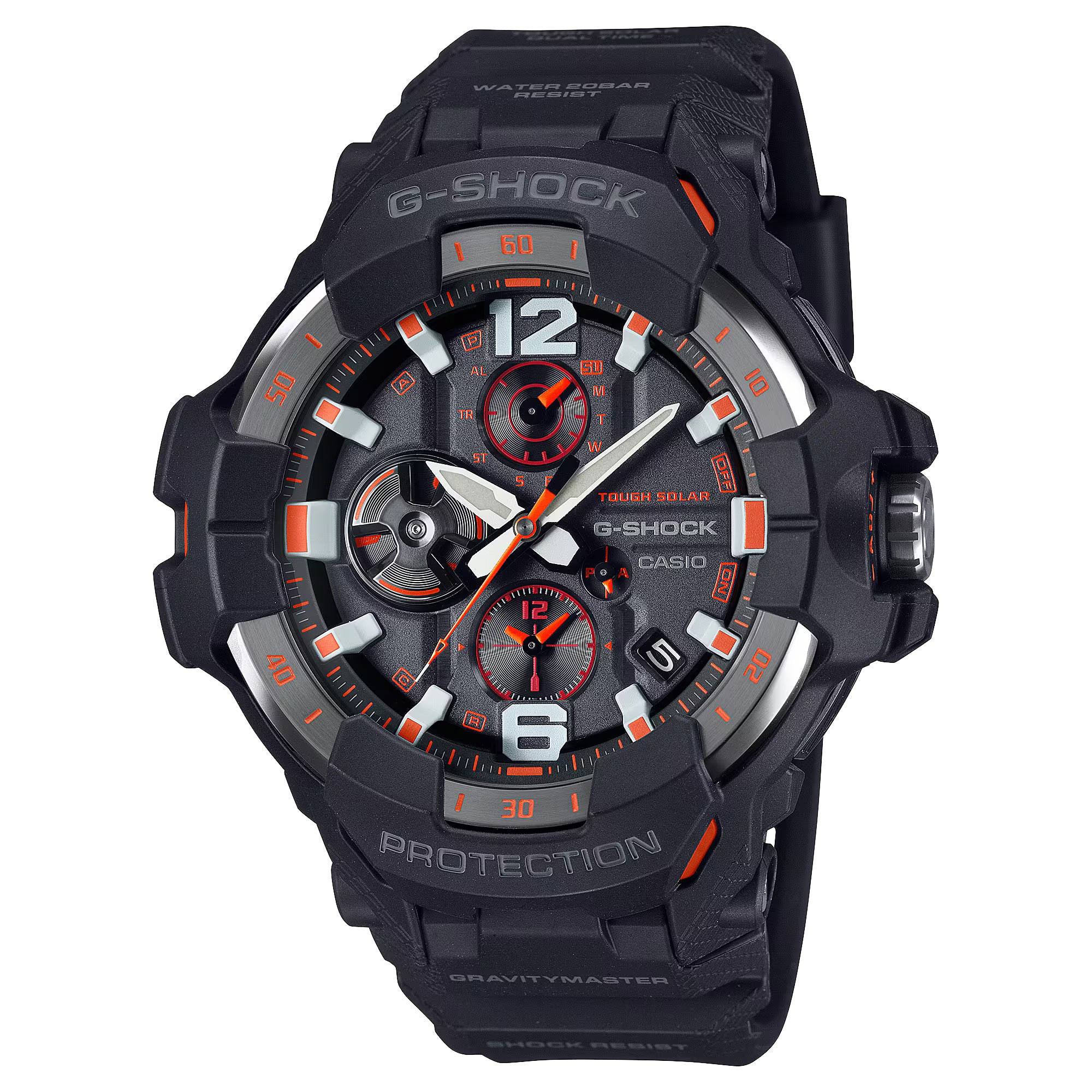 G-Shock GRB300-1A4 Gravity Master Black Orange Bluetooth Pilot