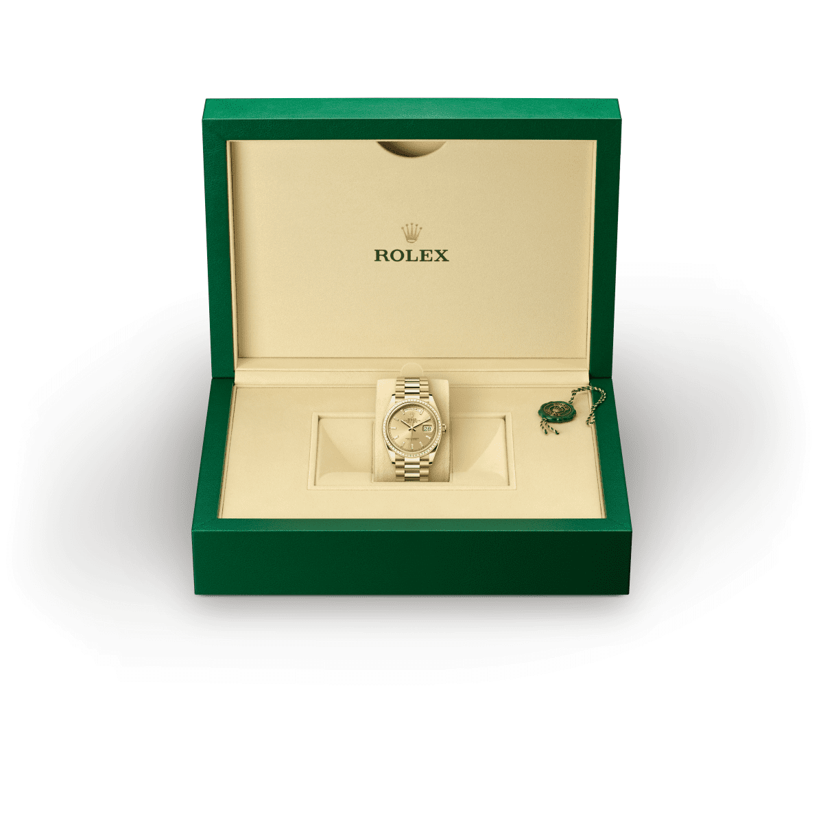rolex day-date in 18 kt yellow gold, m128398tbr-0037 - ben bridge