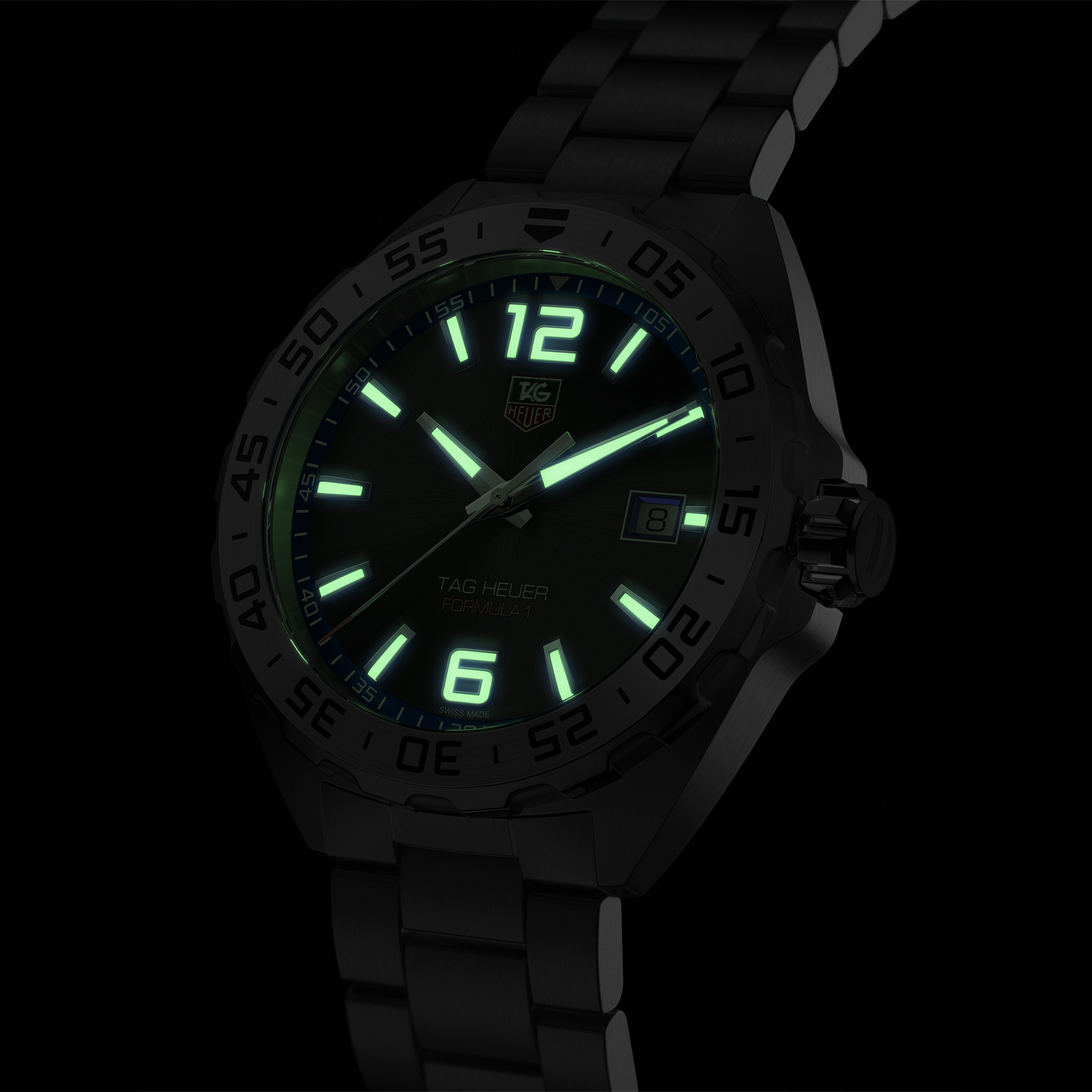 TAG Heuer Formula 1 Quartz Mens Black Steel Watch, 41mm