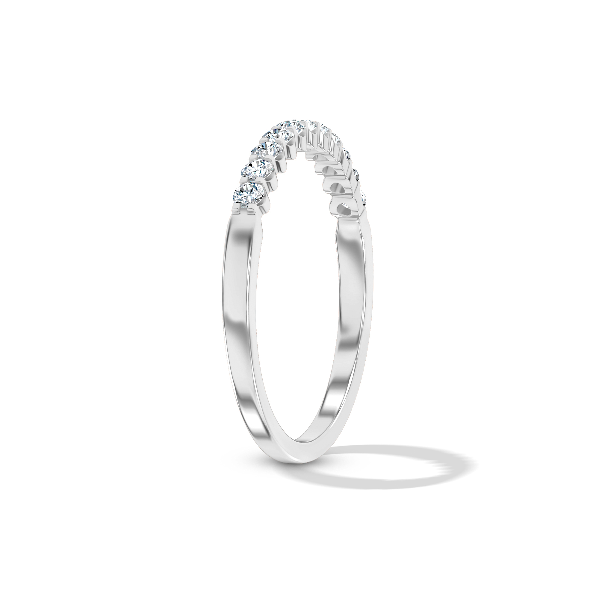 Classic Round Diamond Anniversary Band, &frac14; Carat Total Weight, 14K White Gold