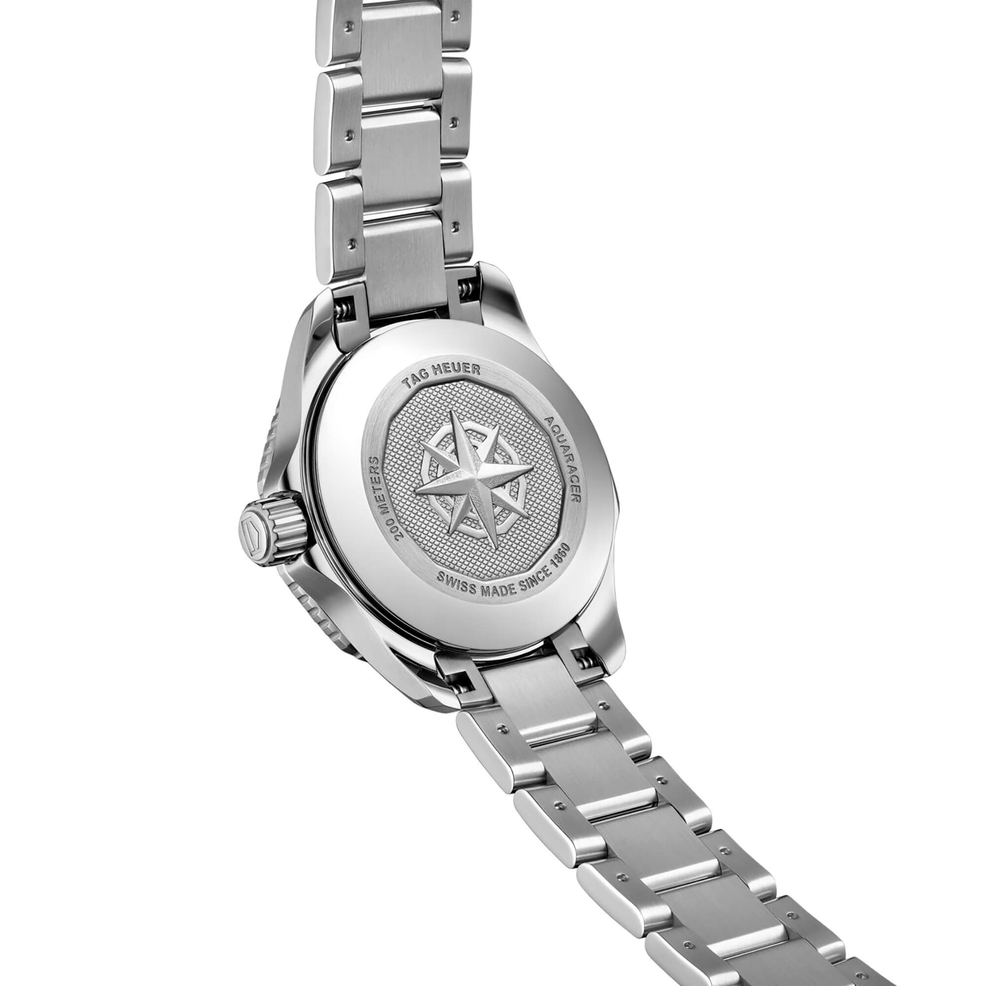 TAG Heuer Aquaracer Professional 200 Watch White Dial Steel Bracelet, 30mm
