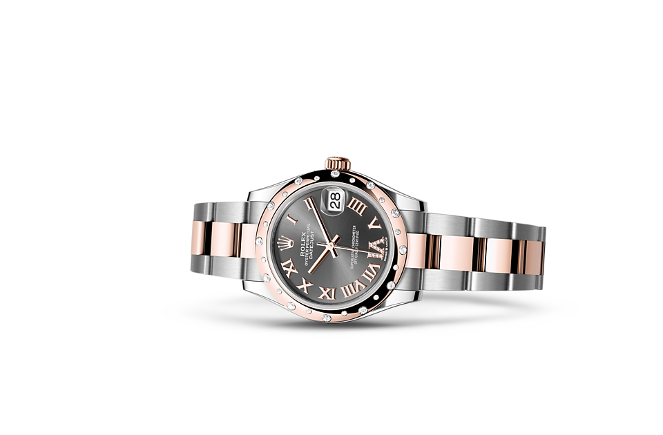 Rolex Datejust 31 Datejust Oyster, 31 mm, Oystersteel, Everose gold and diamonds - M278341RBR-0029 at Ben Bridge