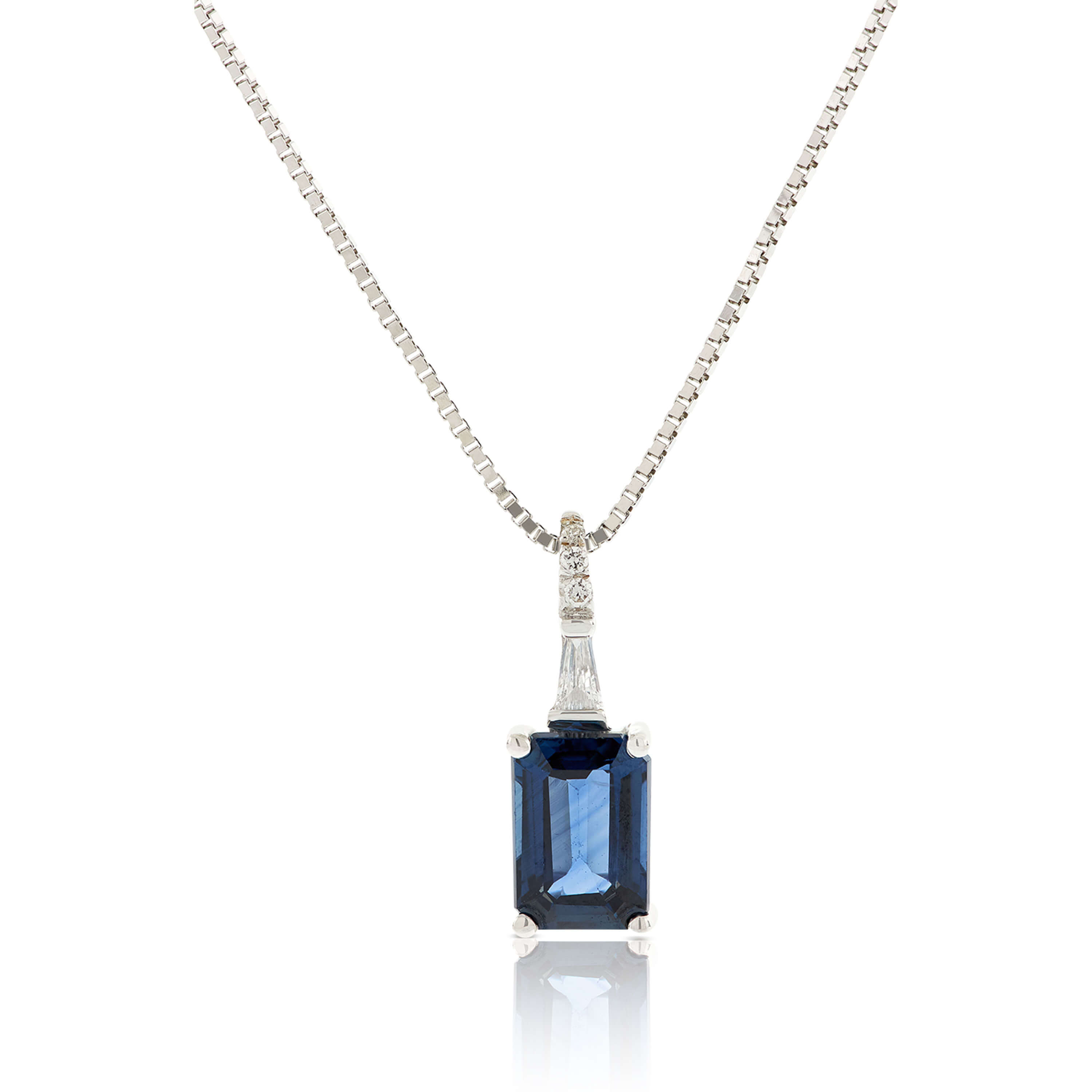 Emerald Cut Sapphire Necklace – Five Star Jewelry Brokers