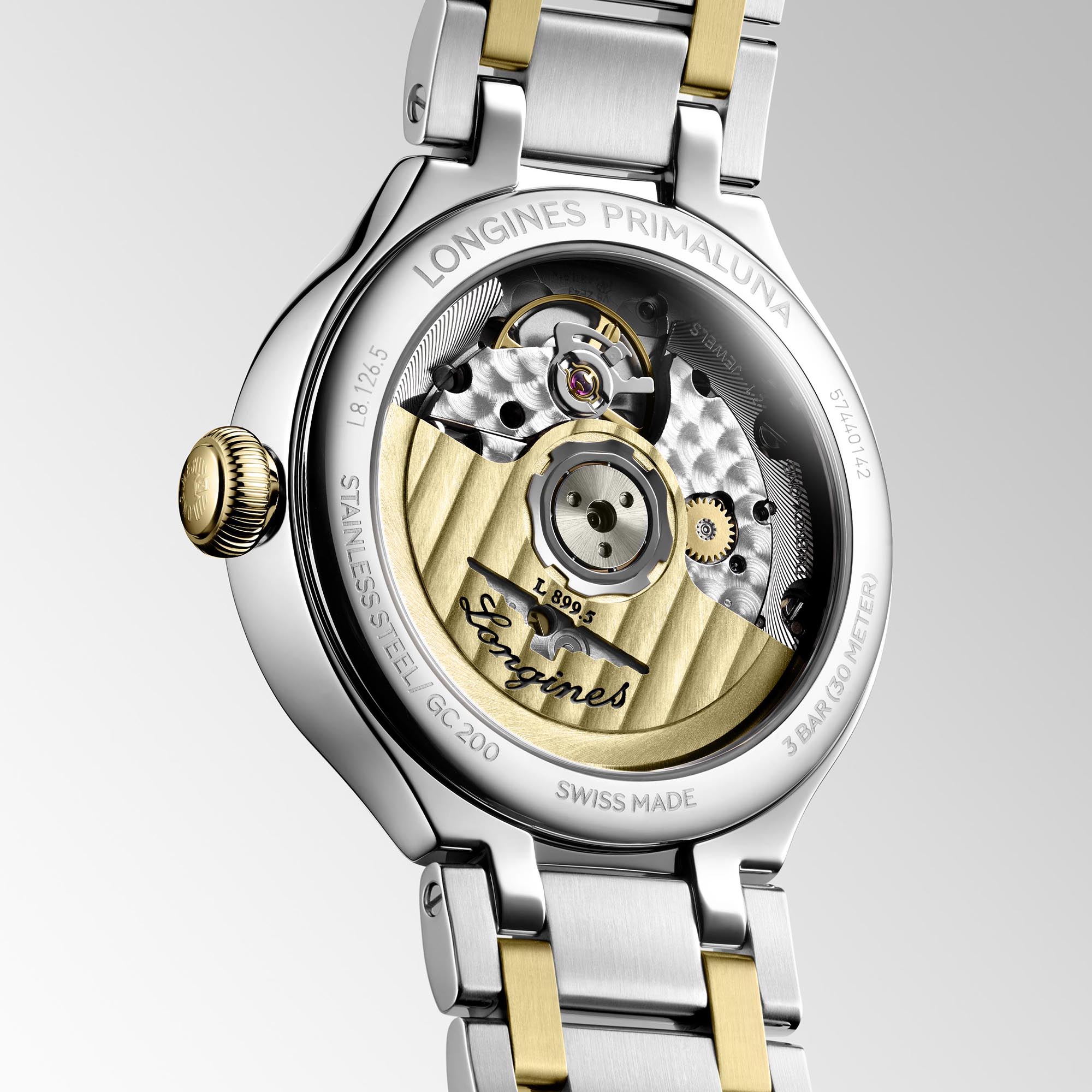 Longines Primaluna Moonphase White Dial Watch, 34mm