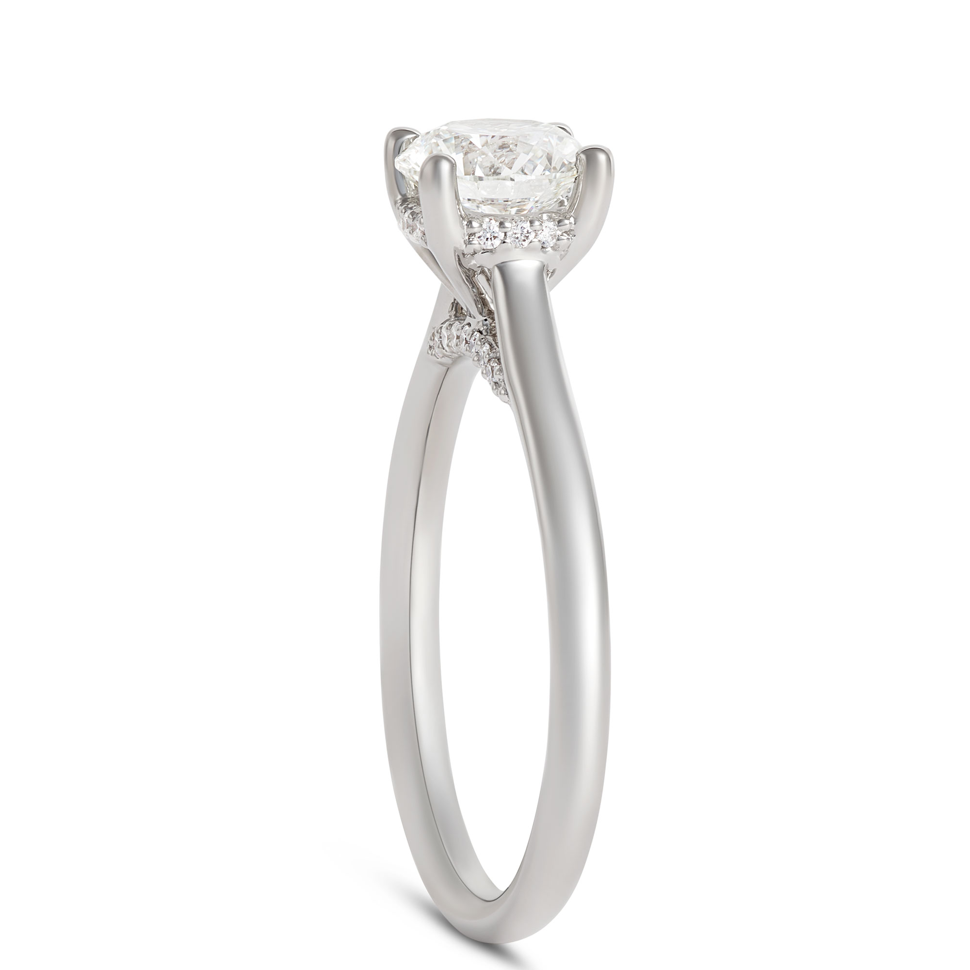 Solitaire Diamond Engagement Ring, Platinum