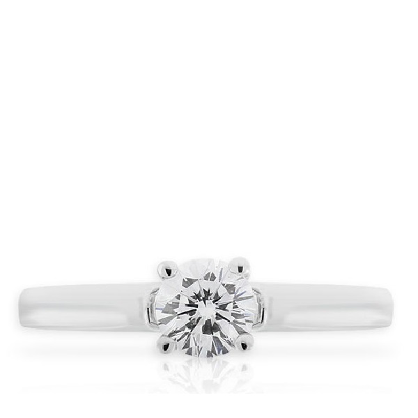 Ben Bridge Signature Diamond Engagement 18K White  Gold Ring