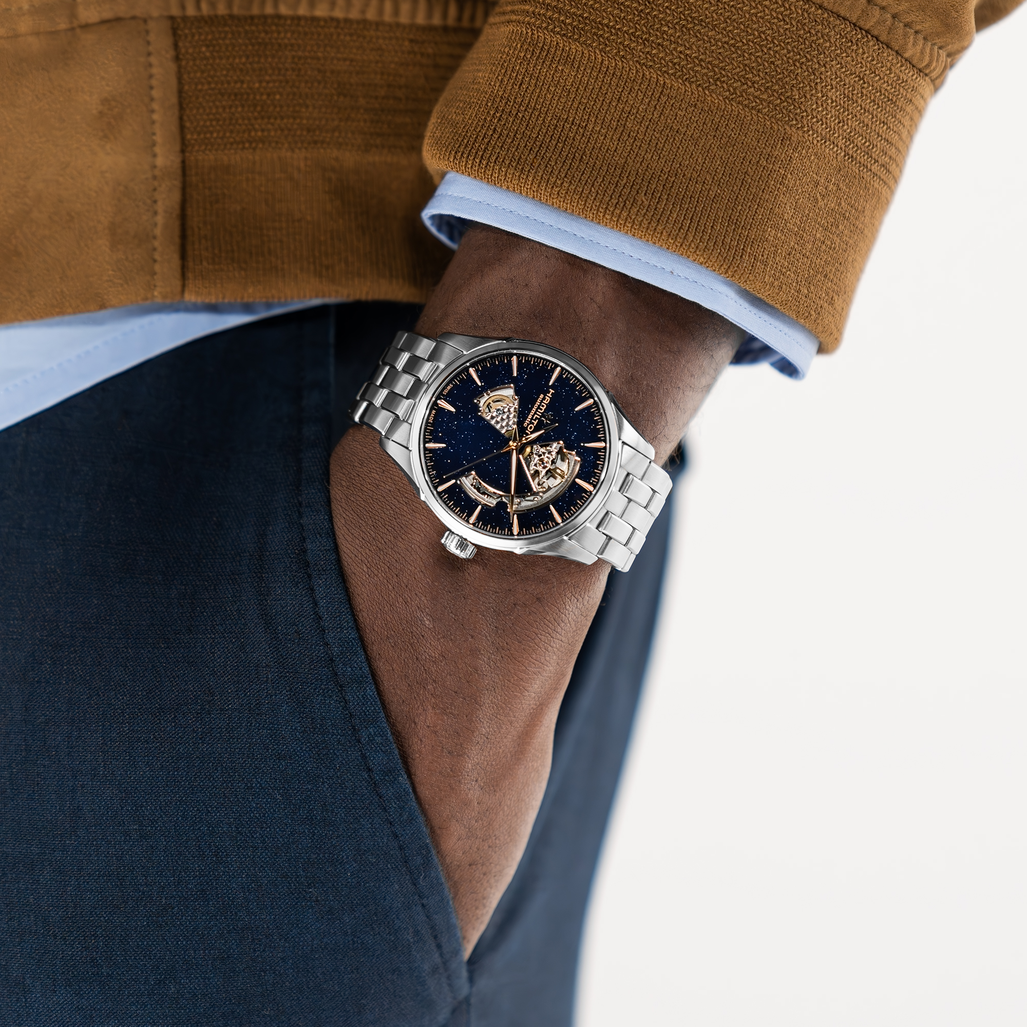 Hamilton Jazzmaster Open Heart Auto Blue Dial Watch, 42mm